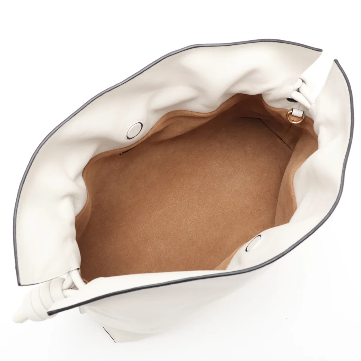 Flamenco Clutch Leather Shoulder Bag White — view 6