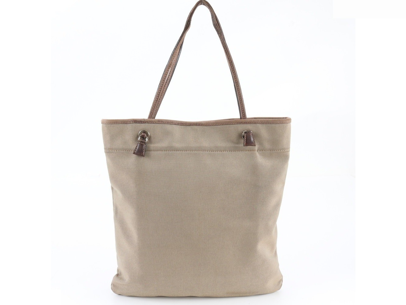 Includes guarantee card BR3581 Leather Canvas Tote Bag — view 3