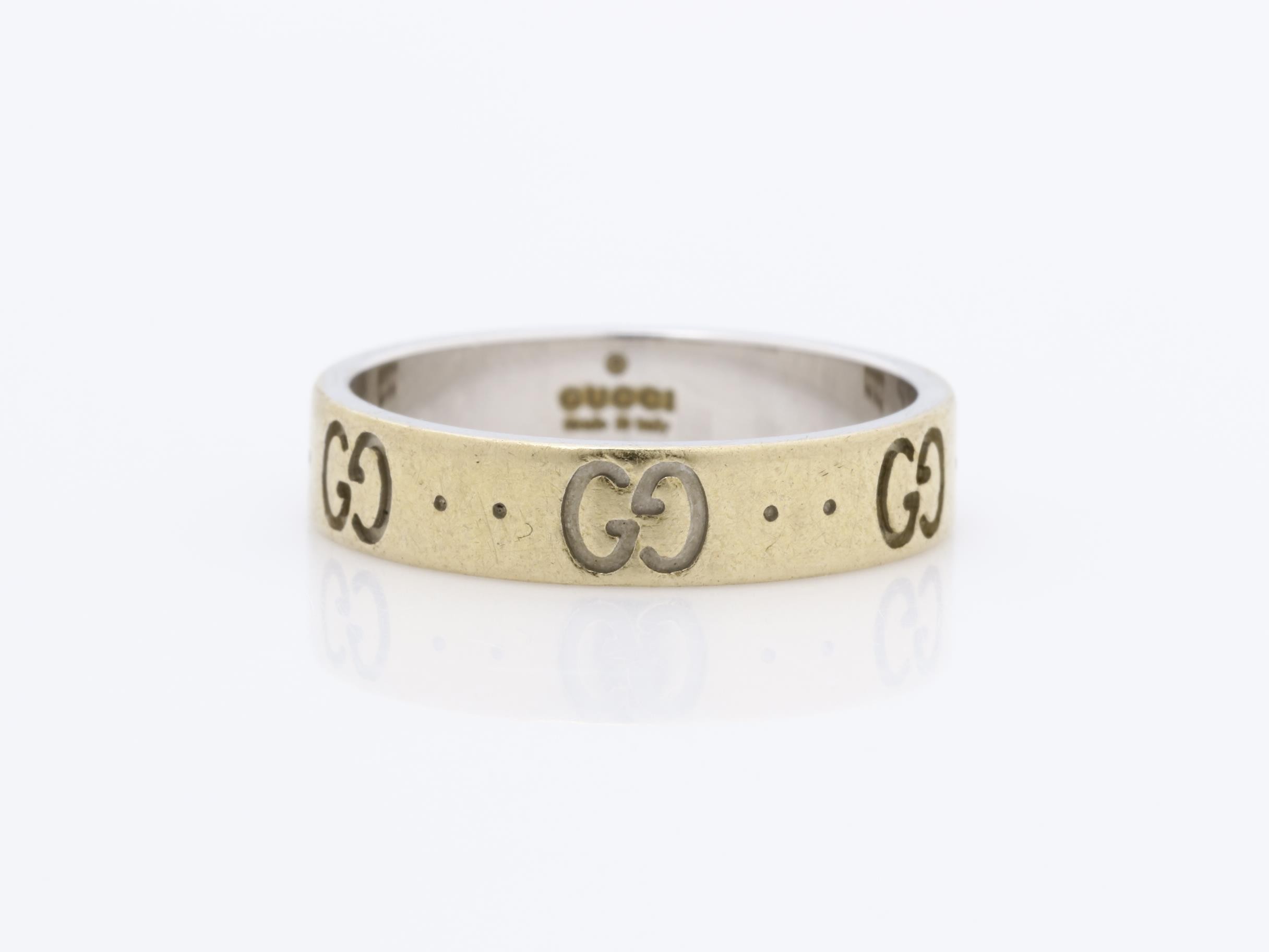 Icon (precious metal) ring, pair ring, 750WG, 8.04g — view 3