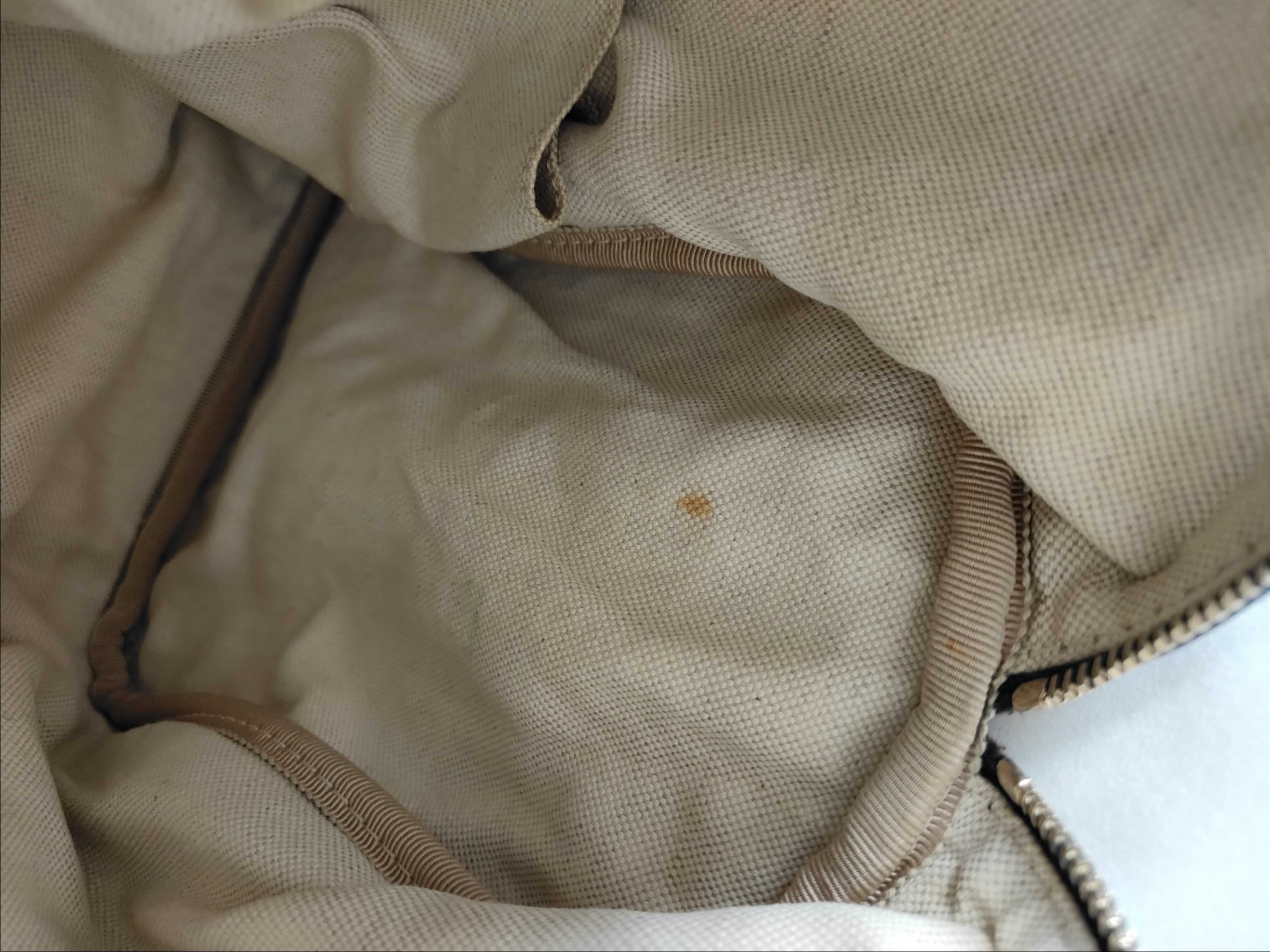 ID- GG Supreme Canvas & Cow Skin 2-Way Handbag Beige & Brown #247205 Boston Bag — view 13