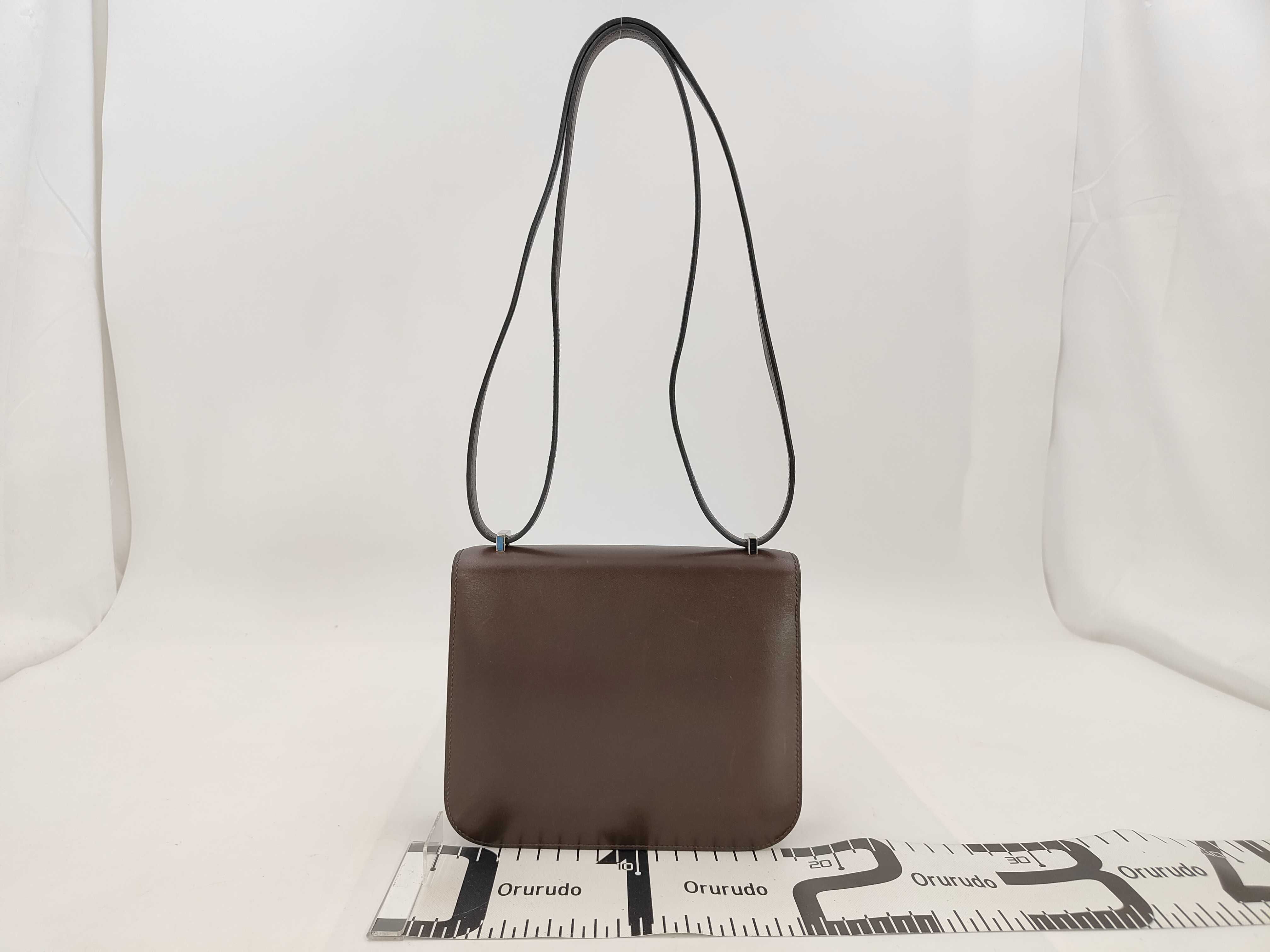 Constance Mini 18 Shoulder Bag, Box Calf Leather, Silver-colored Hardware — view 2