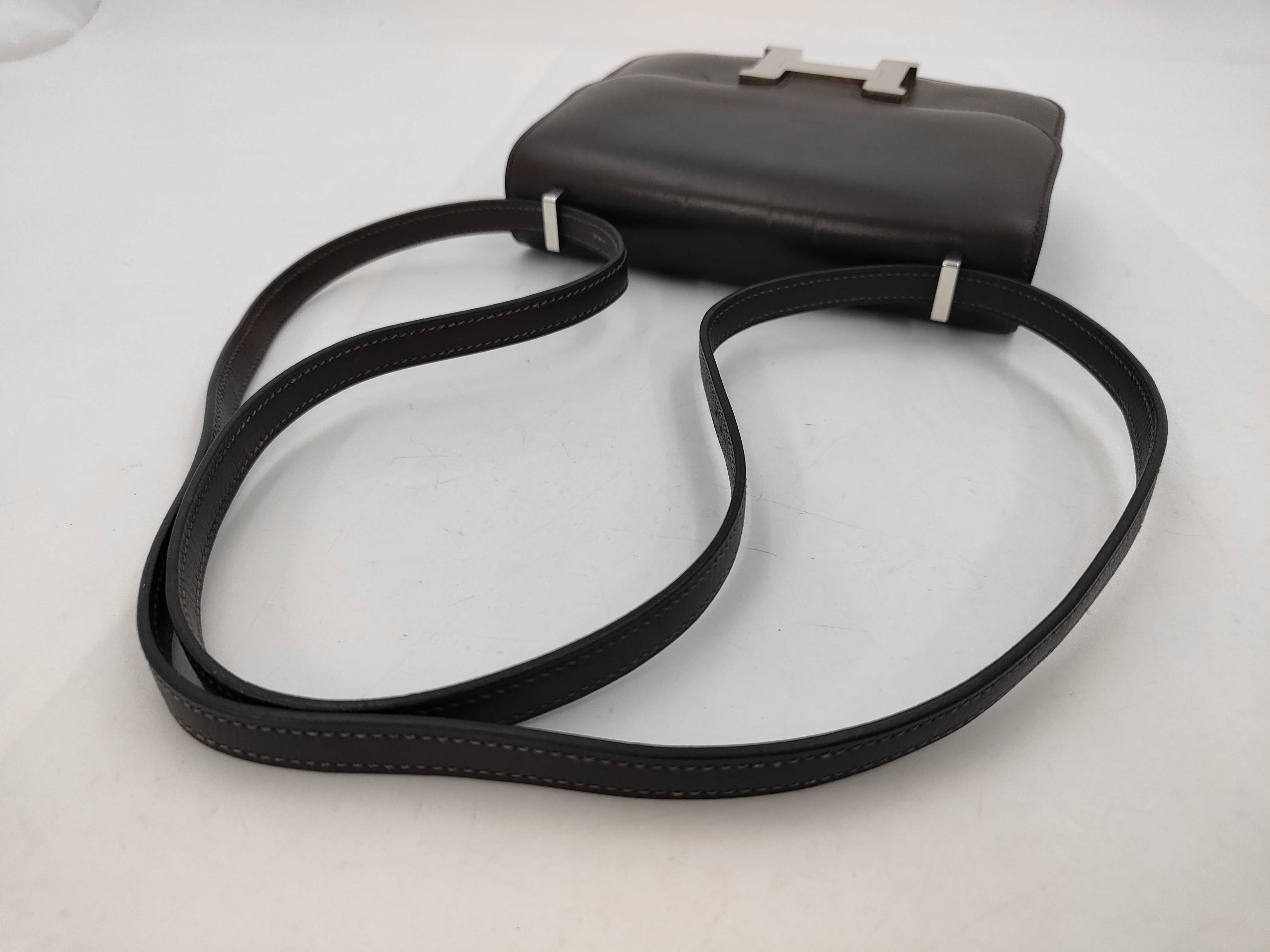 Constance Mini 18 Shoulder Bag, Box Calf Leather, Silver-colored Hardware — view 3