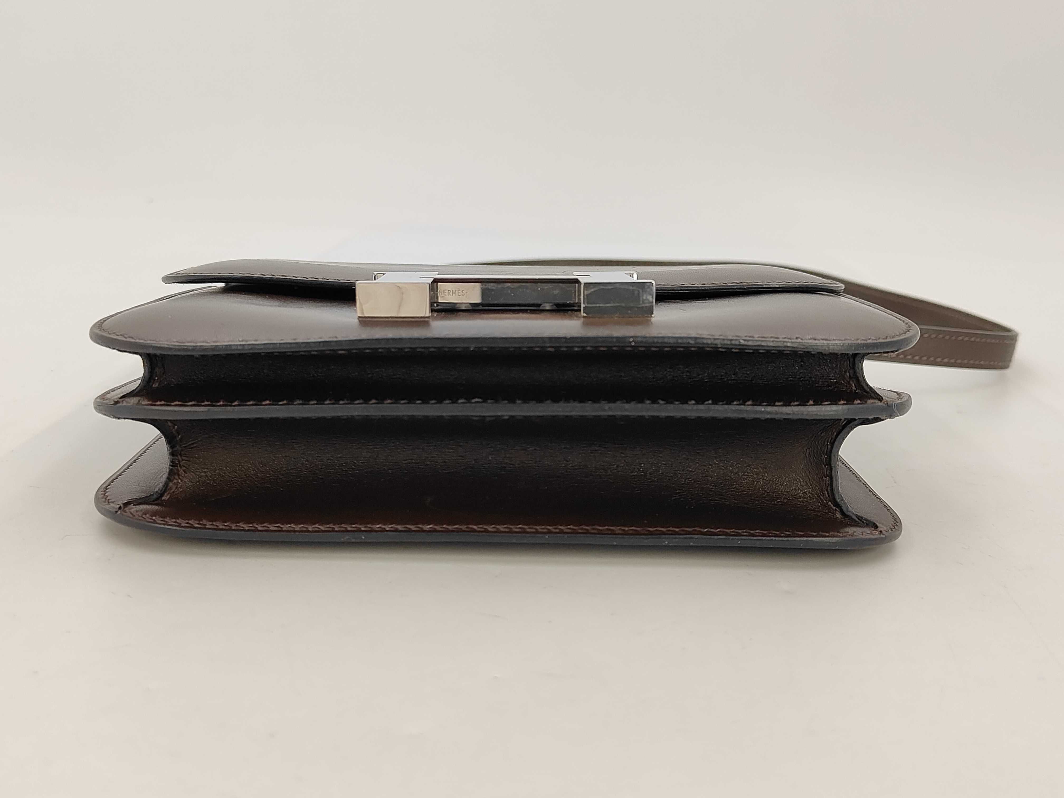 Constance Mini 18 Shoulder Bag, Box Calf Leather, Silver-colored Hardware — view 6