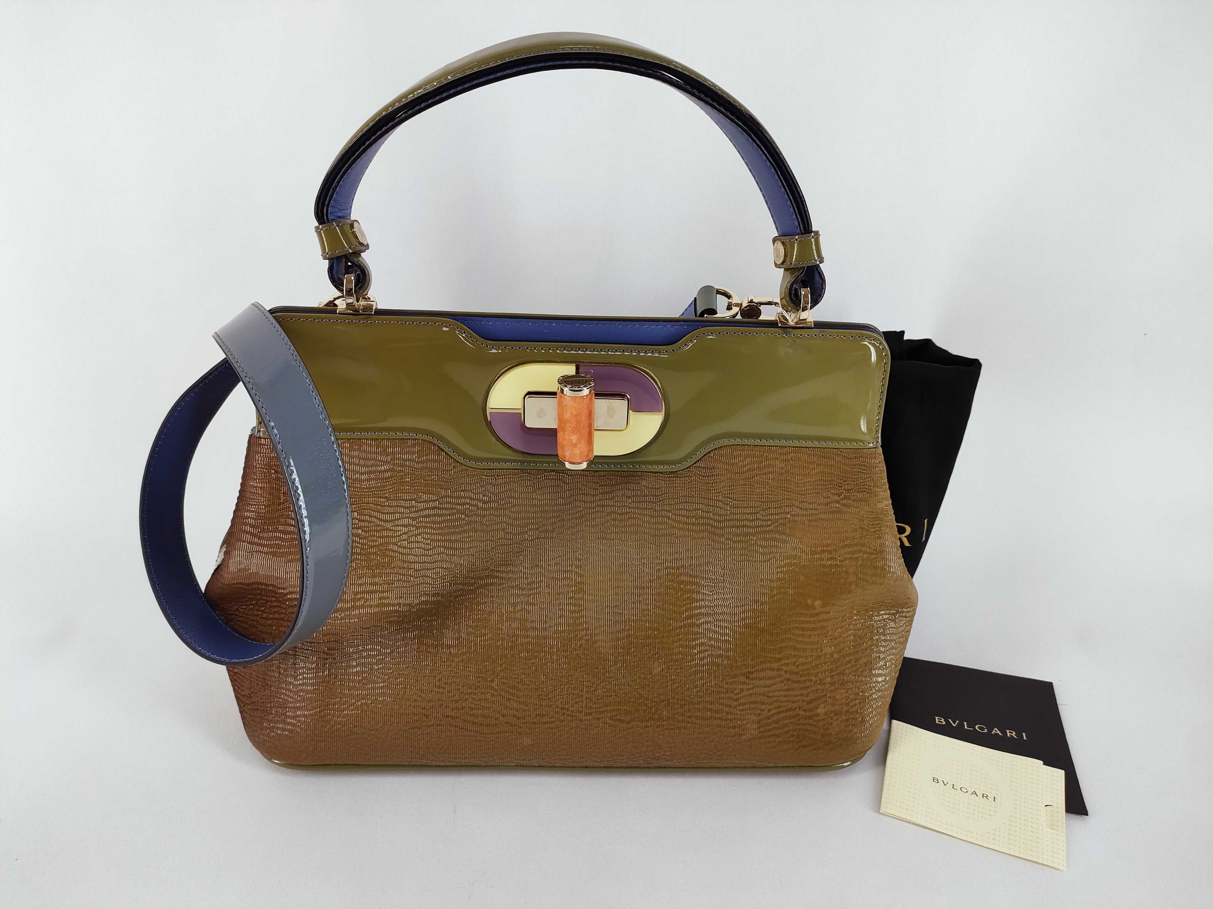 Bulgari handbag, green handbag