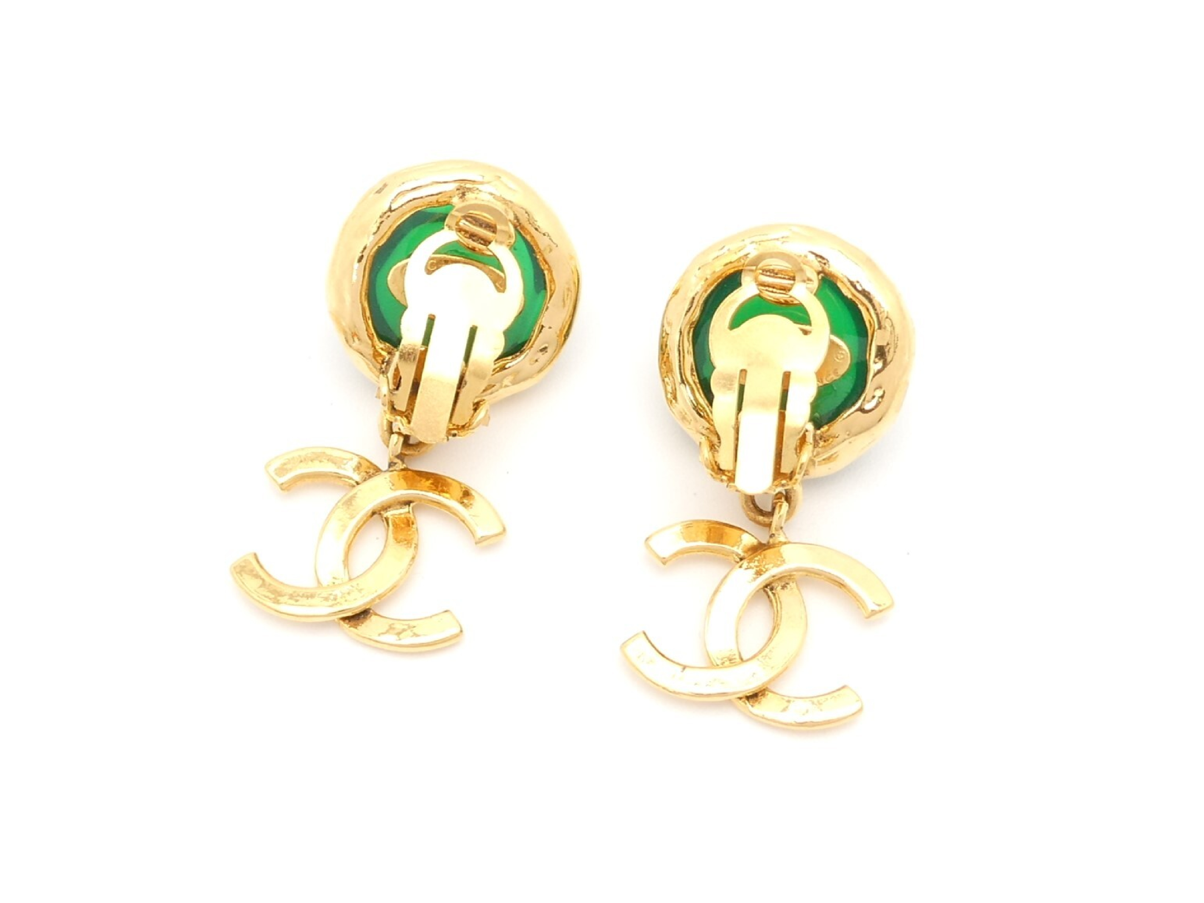 Coco Mark Swing Gold Earrings — view 2