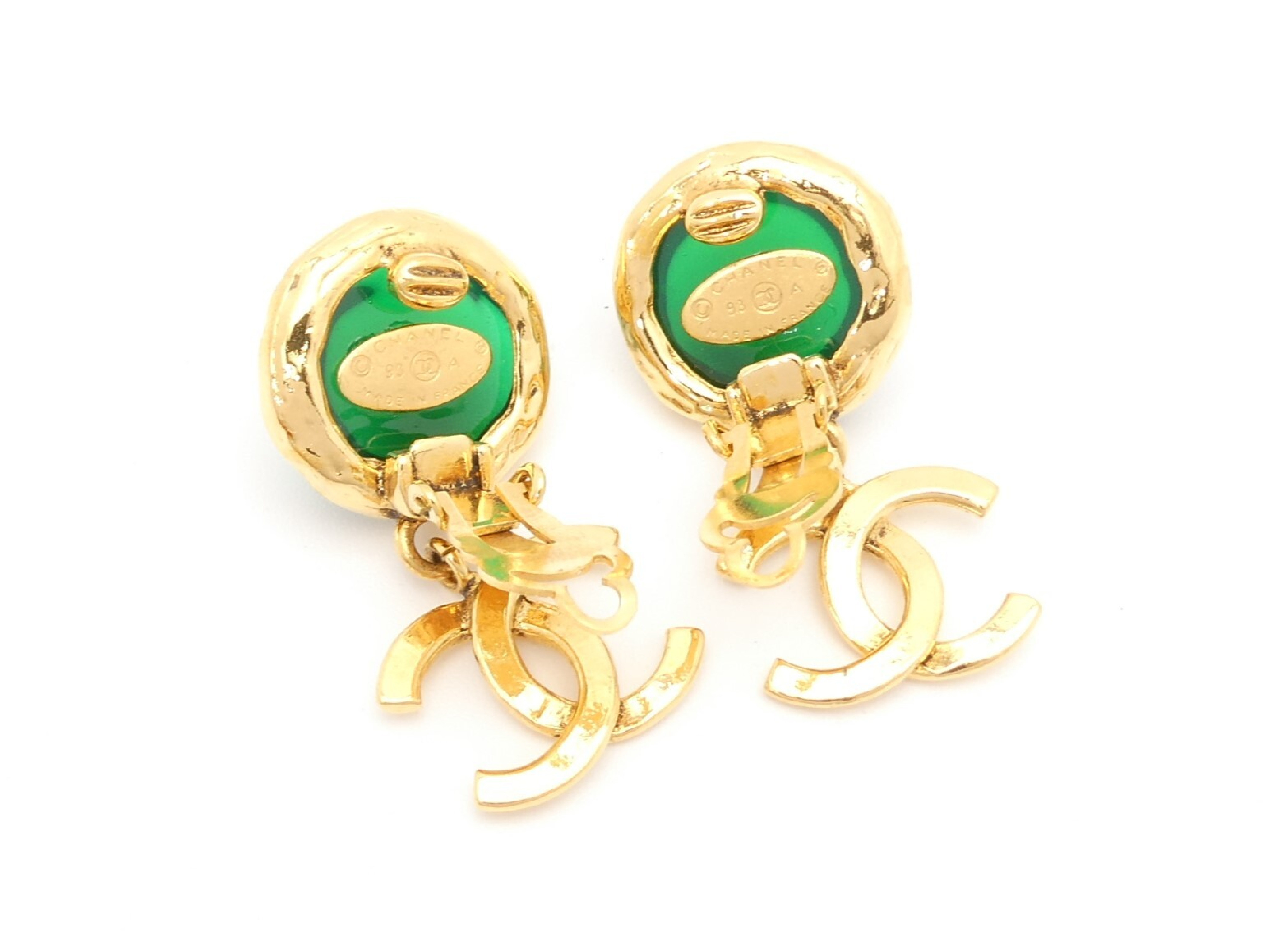Coco Mark Swing Gold Earrings — view 3