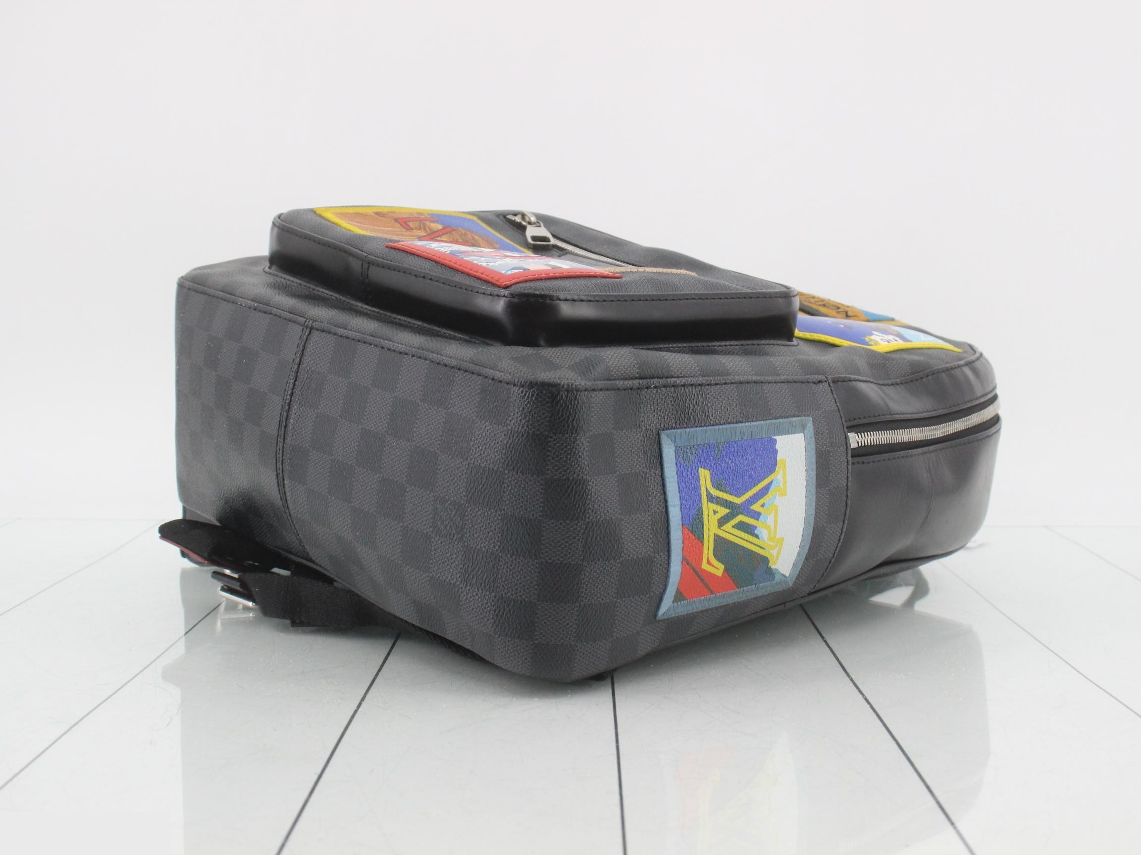 LV Alps Collection Damier Graphite Josh Backpack — view 6