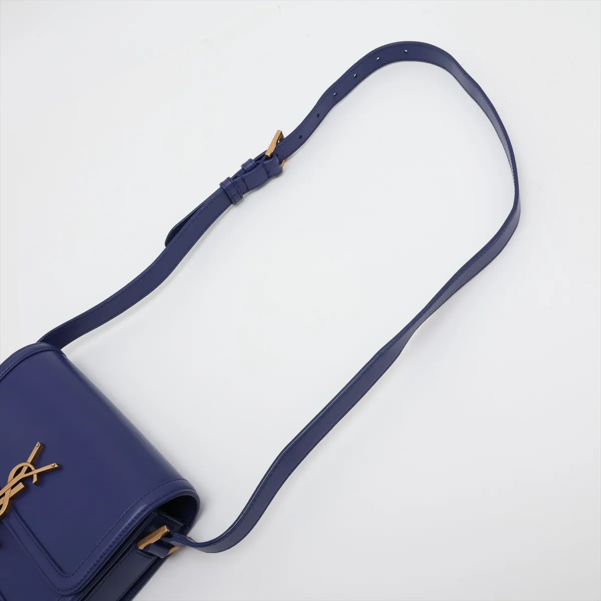 Solferino 634306 Leather Shoulder Bag, Blue — view 5