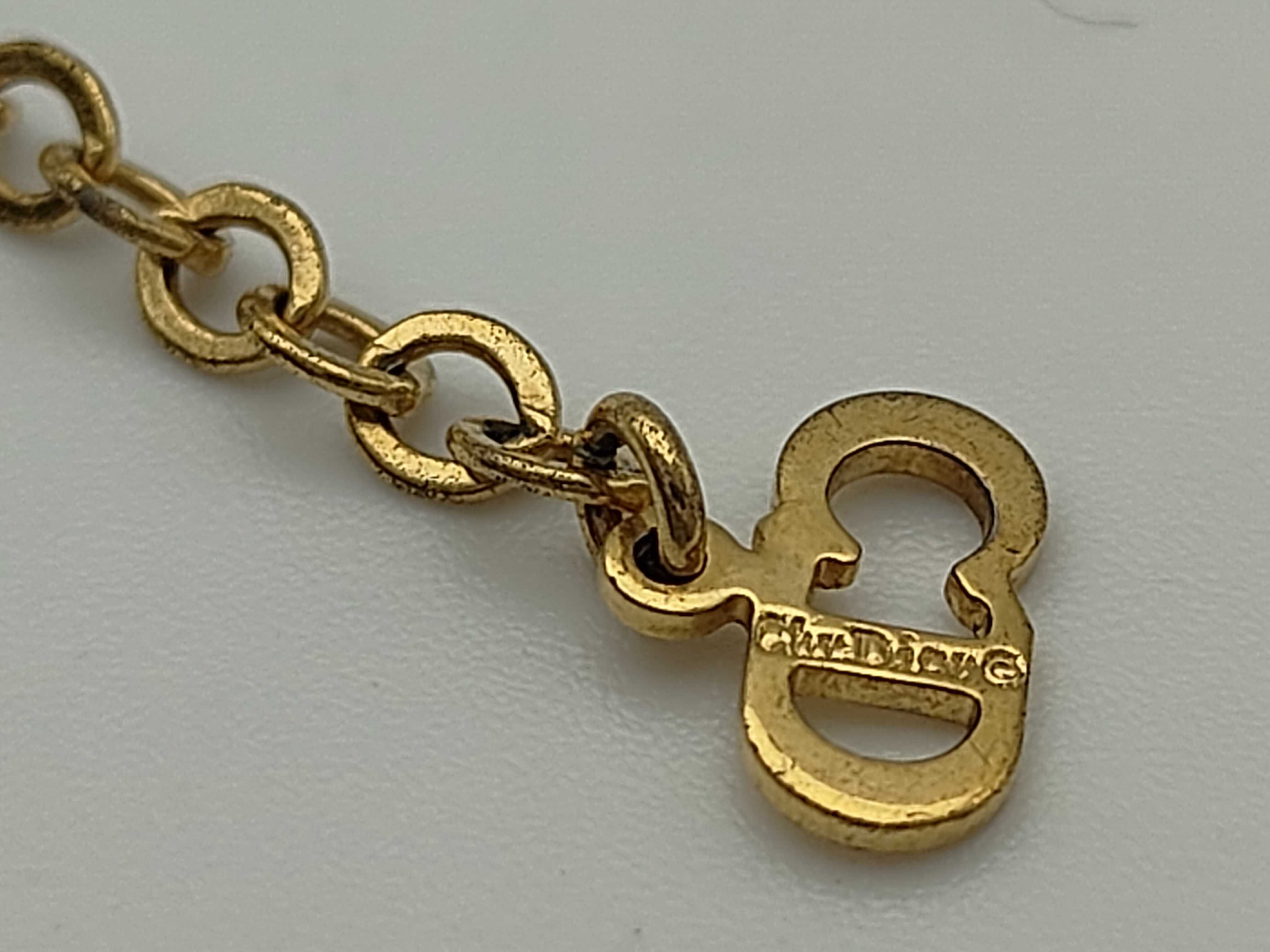 Christian CD Logo Teardrop Gold Necklace — view 5