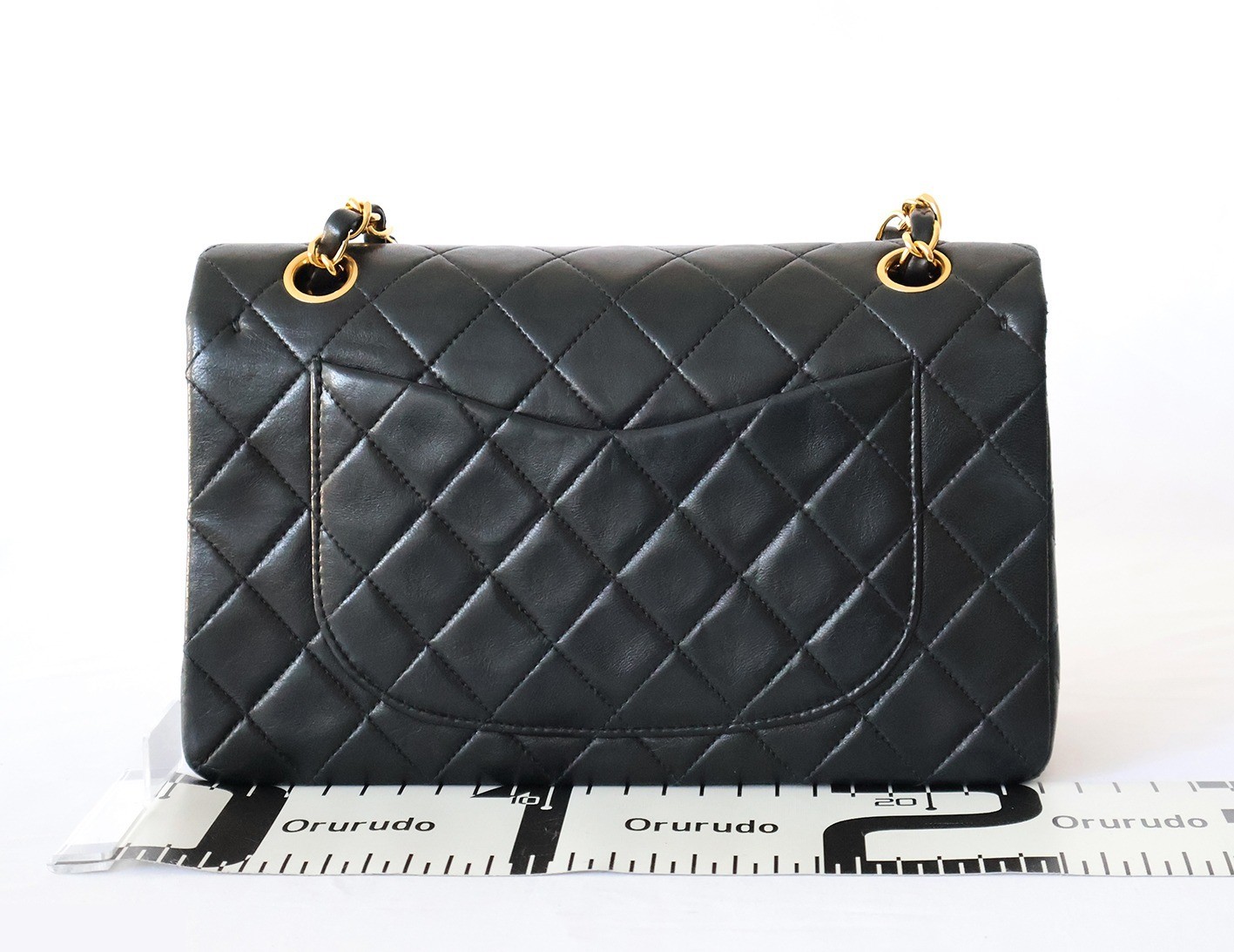 Matelassé 23 Lambskin Double Flap Double Chain Shoulder Bag, Black — view 2