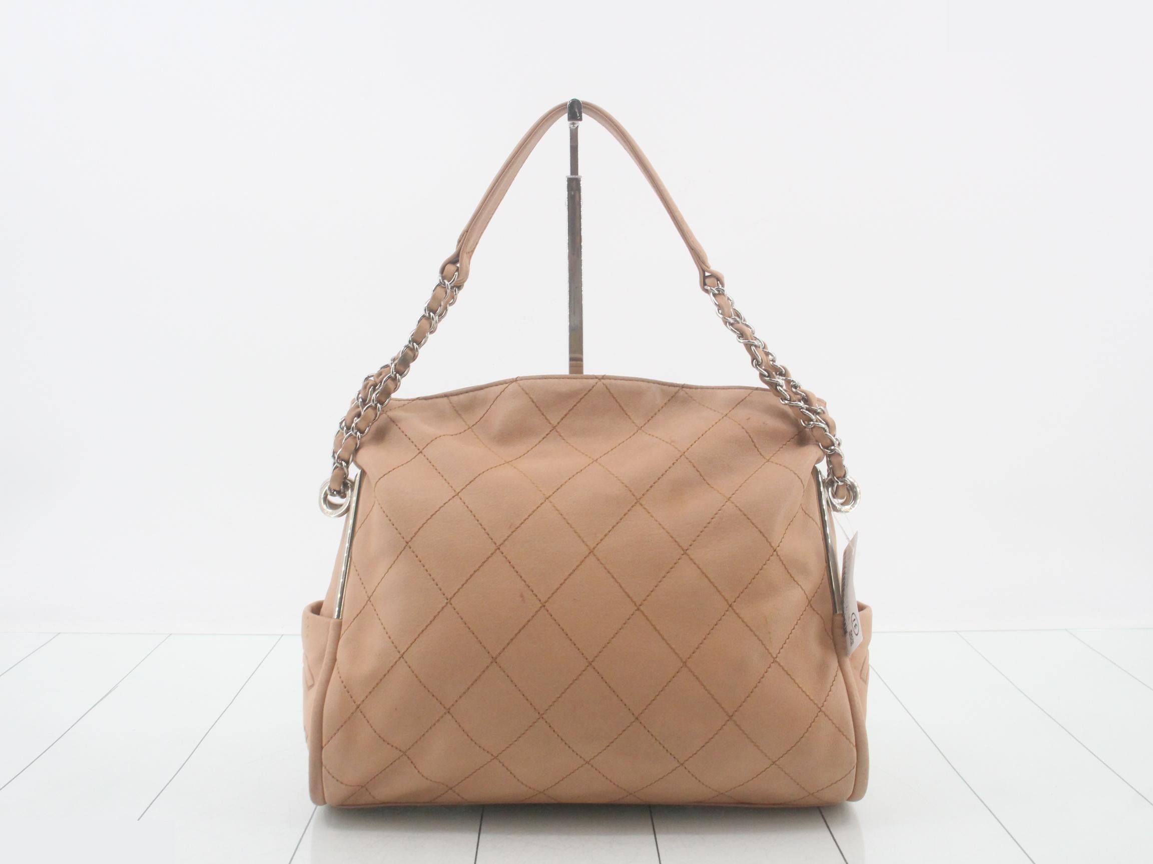 Matelassé Leather Chain Semi-Shoulder Bag — view 2