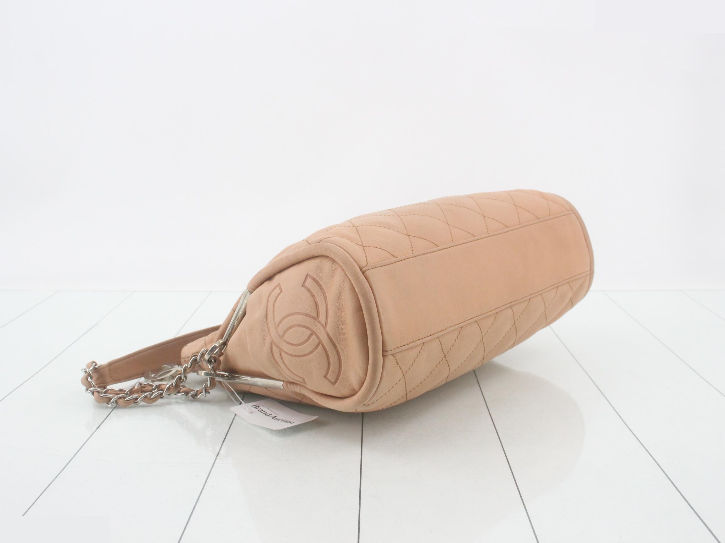 Matelassé Leather Chain Semi-Shoulder Bag — view 5