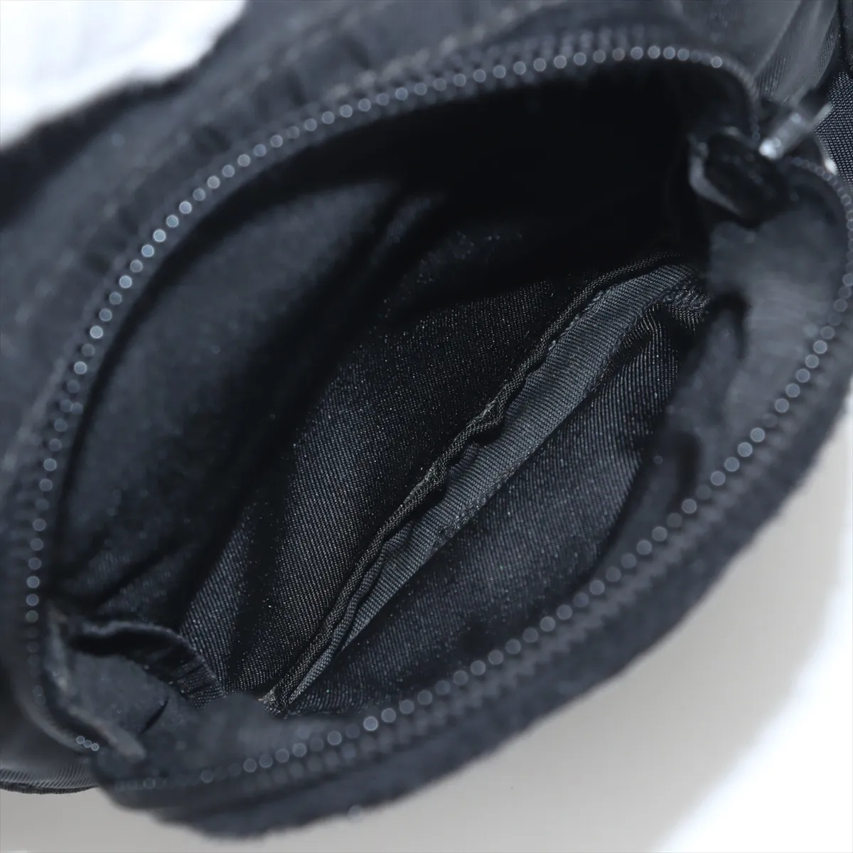 Tessuto Nylon x Leather Waist Pouch Black — view 8