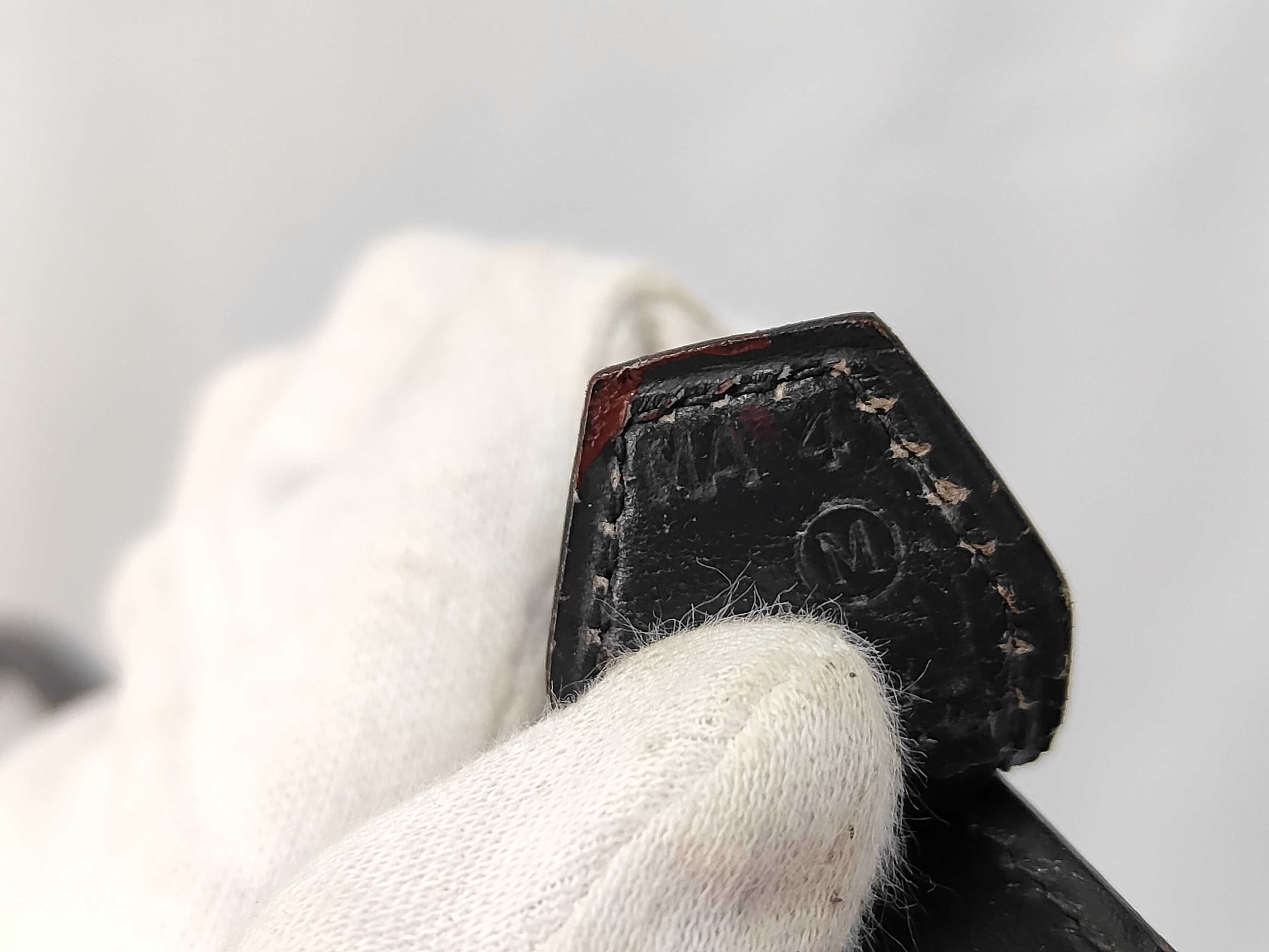 Bolide 35 Box Calf Green x Bordeaux x Navy Gold Hardware M Stamp Handbag — view 11