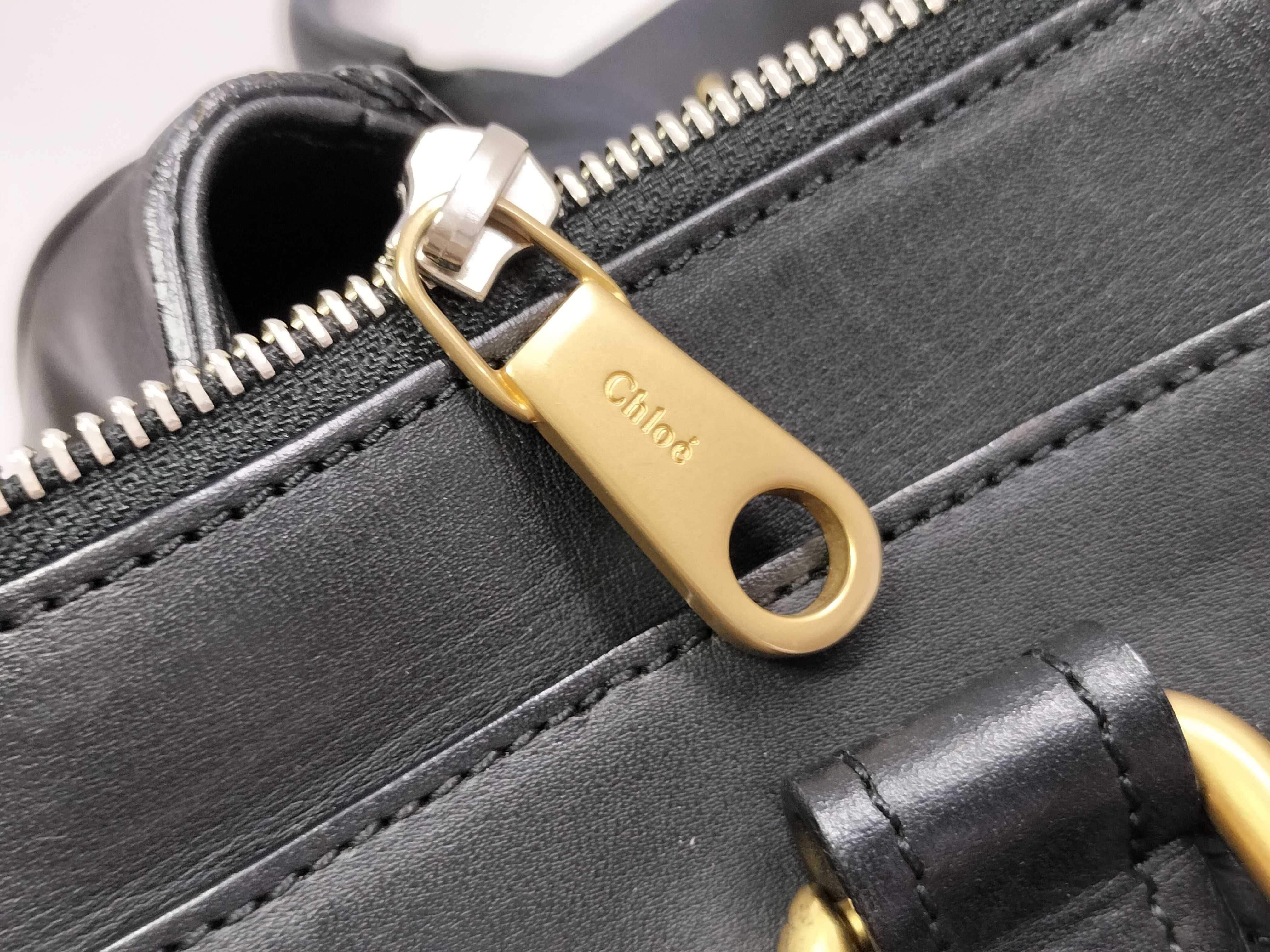Aurora handbag, black leather — view 14