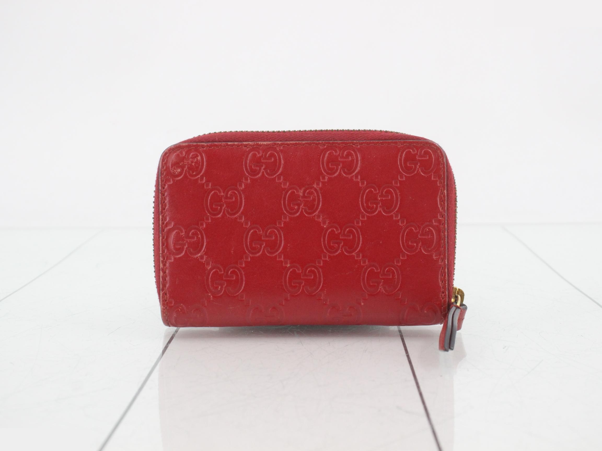 Guccissima (bag) and wallet, leather, red — view 2