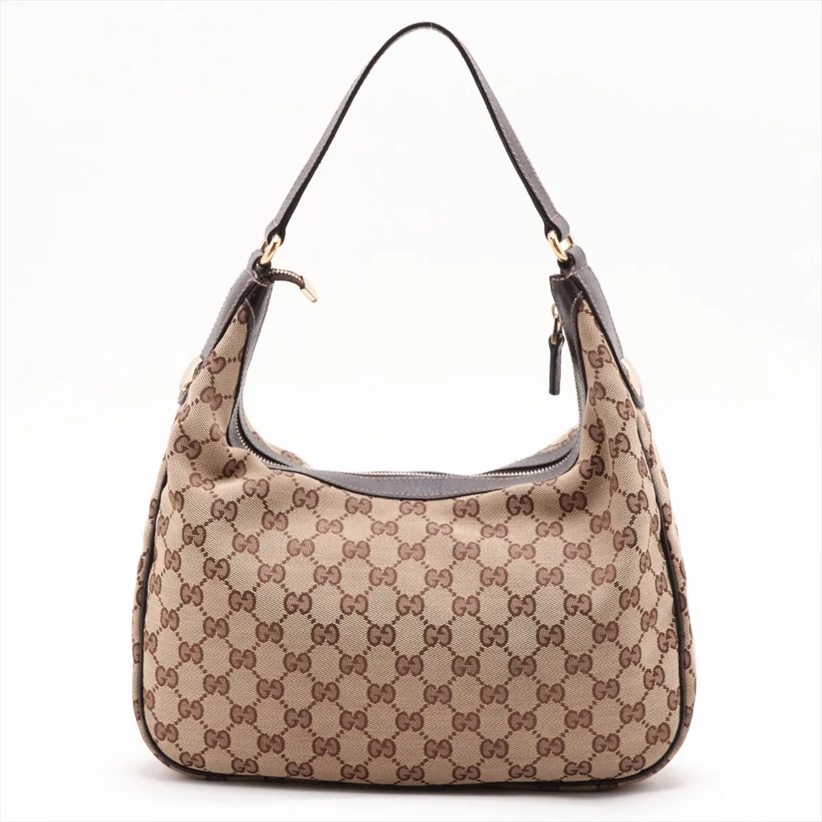GG Canvas x Leather Shoulder Bag Brown 153010 — view 2