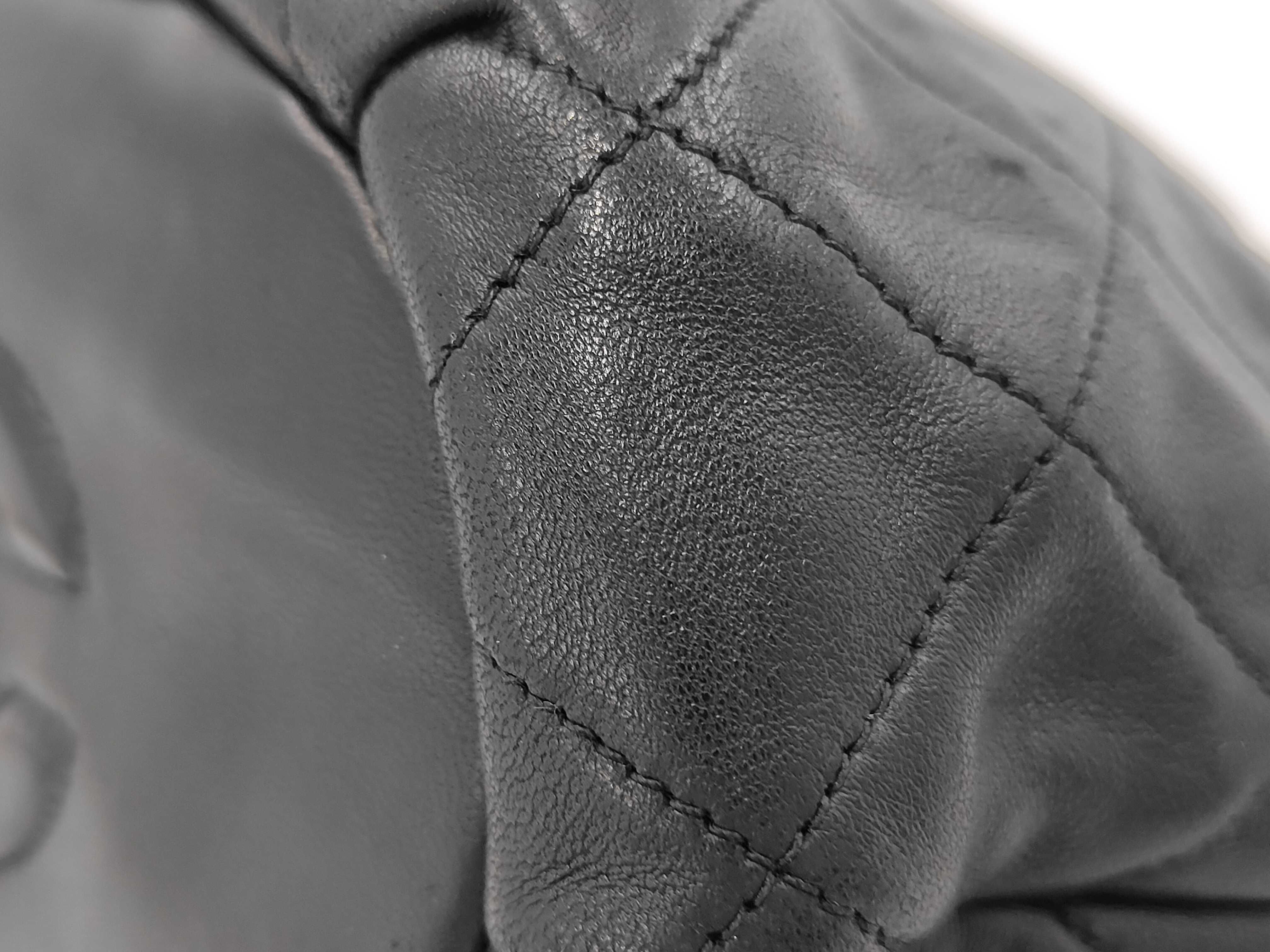Matelassé Chain Shoulder Bag, Lambskin, Black, Gold Hardware. — view 7