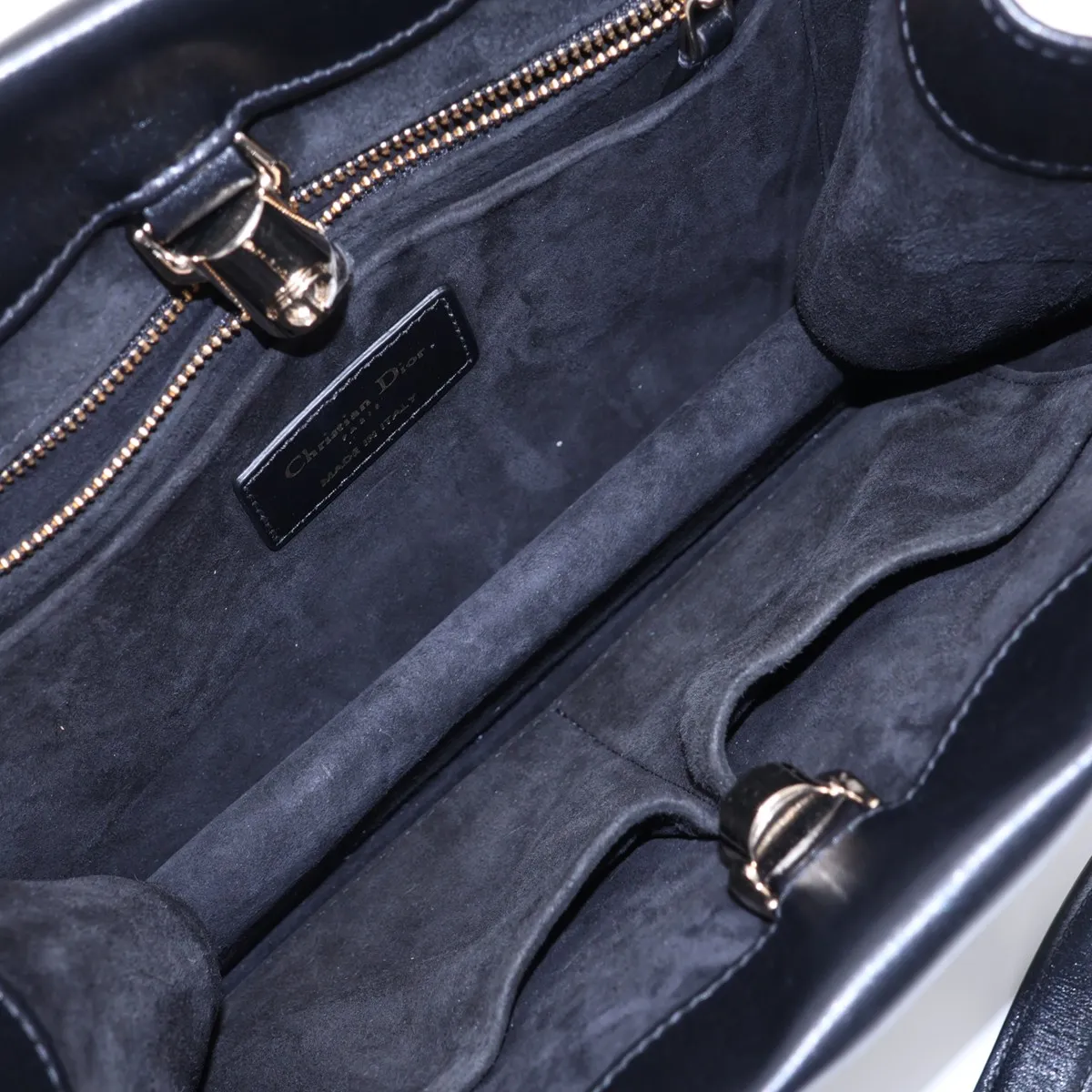 Archicanage Essential Leather Chain Tote Bag, Black — view 7