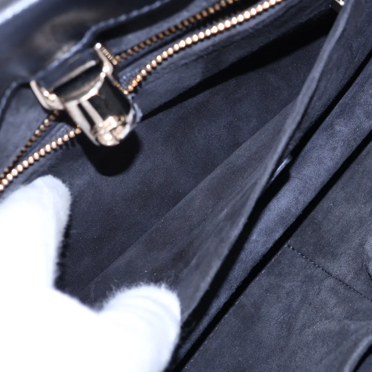 Archicanage Essential Leather Chain Tote Bag, Black — view 9
