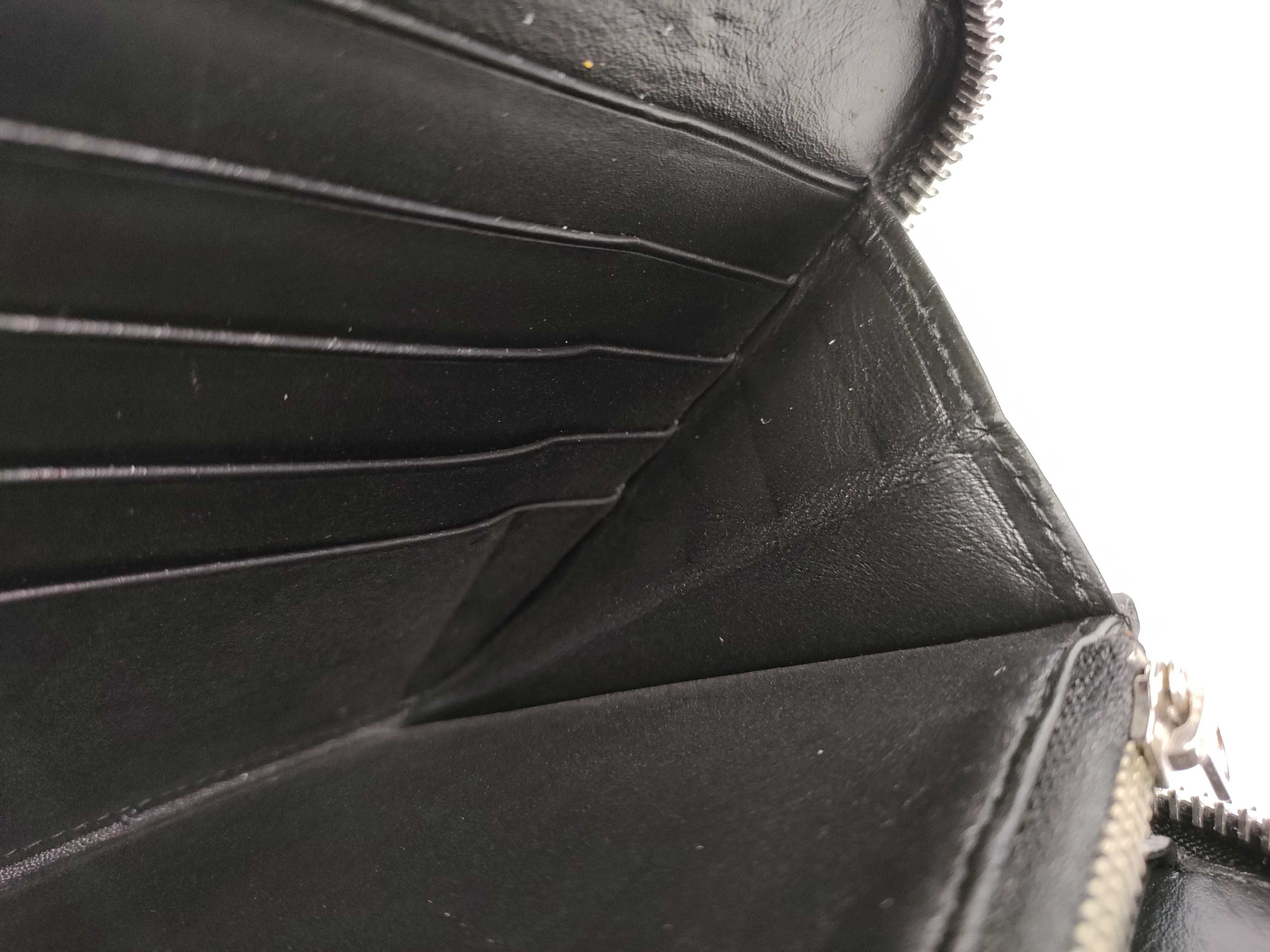 Repeat Anagram Leather Zip Organizer Long Wallet, Black, Serial Number — view 10