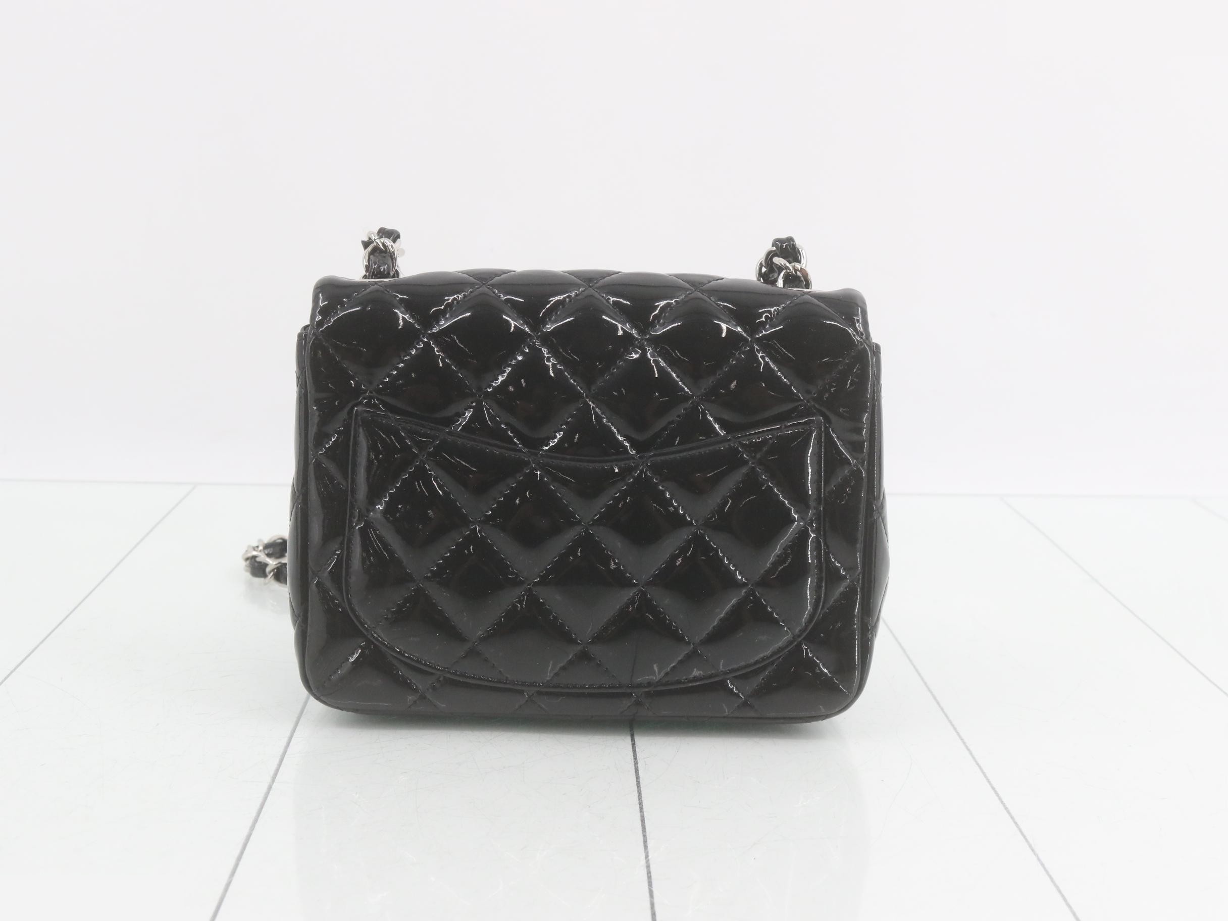 Mini Matelassé Chain Shoulder Bag, Black — view 2