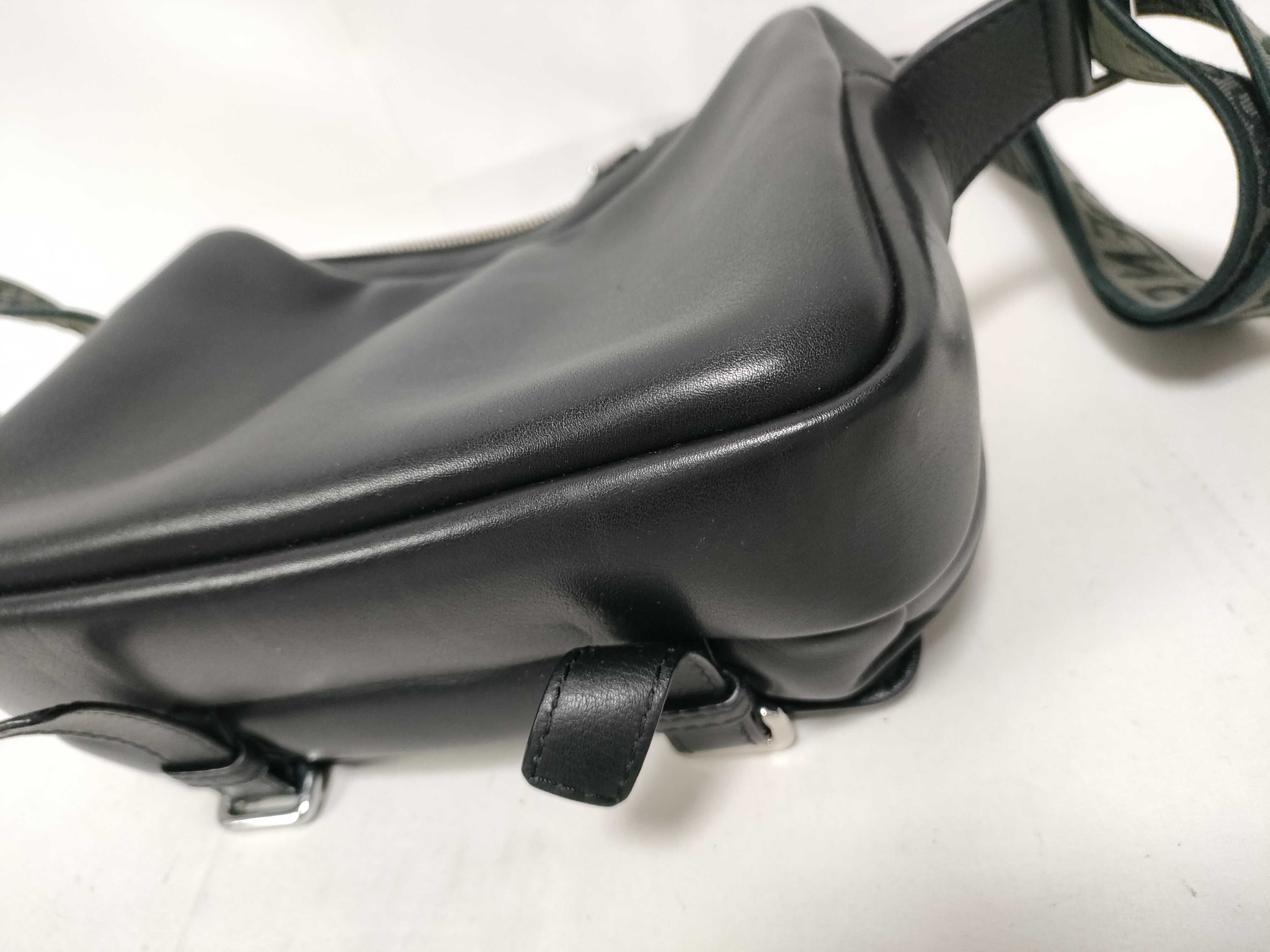 Military Leather Messenger Bag Shoulder Bag — view 4