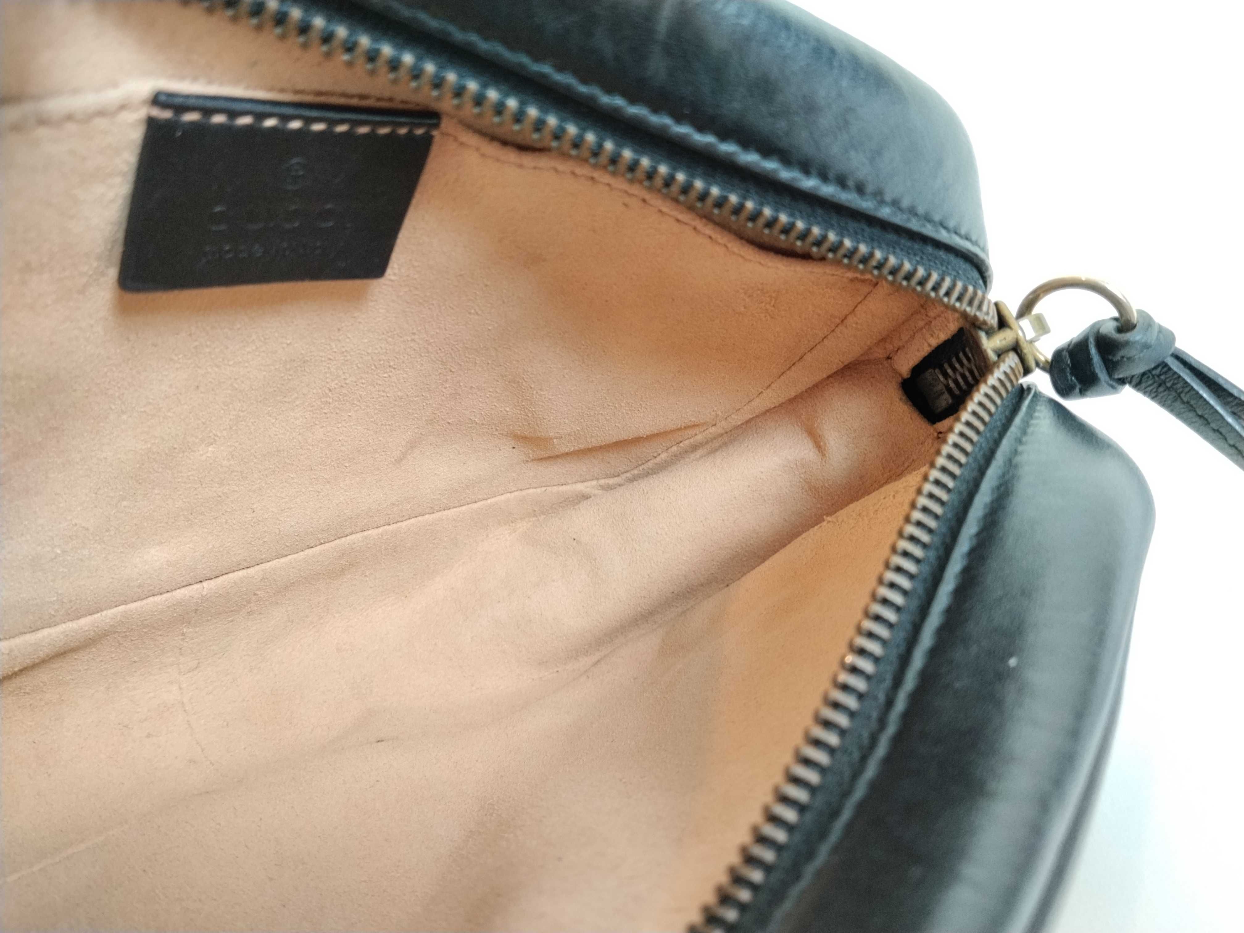 ID- GG Marmont Cow Skin Chain Shoulder Bag Black 448065 204991 Shoulder Bag — view 10