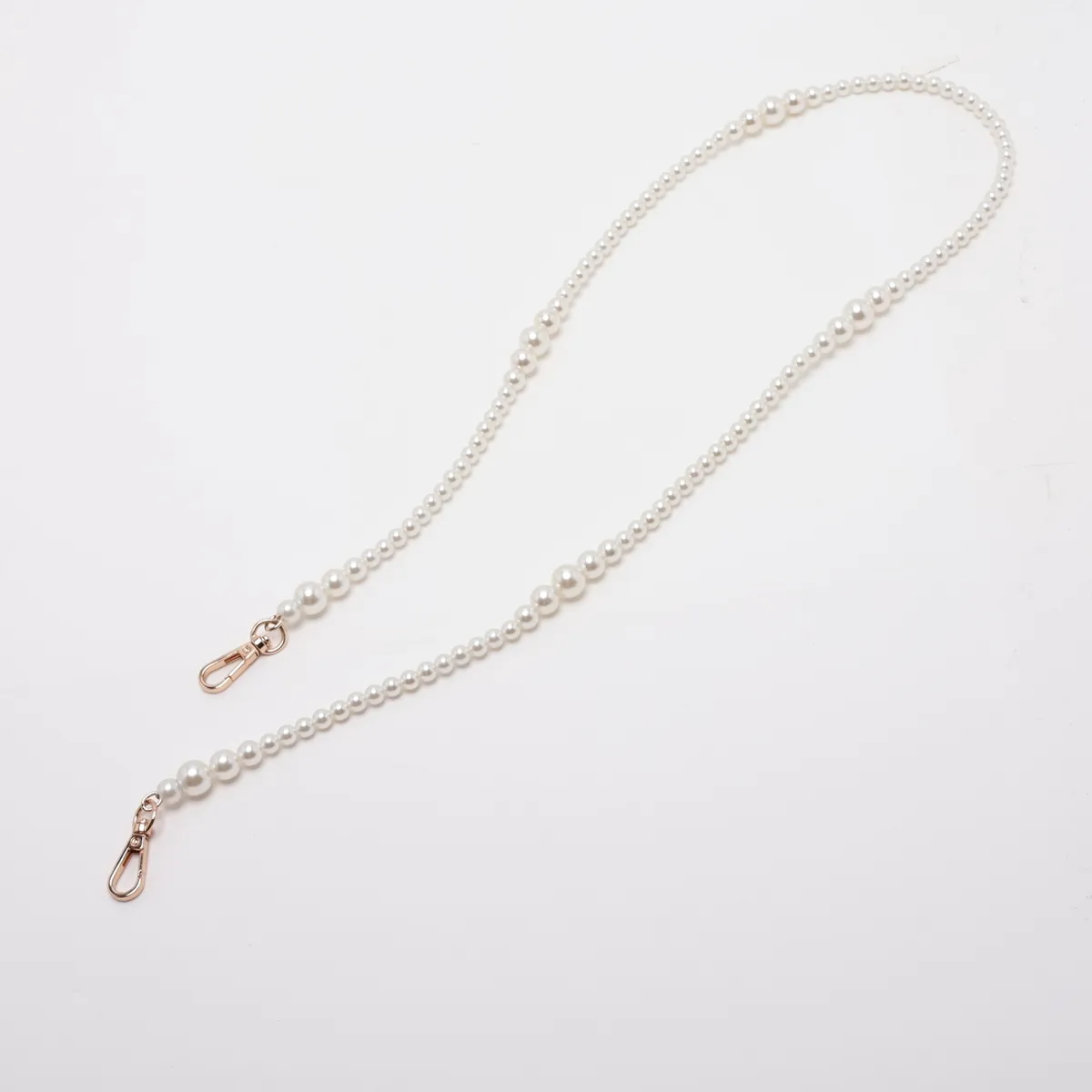 Matelassé Leather Chain Shoulder Bag, Pearl Beige, Gold Hardware, 31355304 (Serial Number 31-series), Aftermarket Strap — view 5
