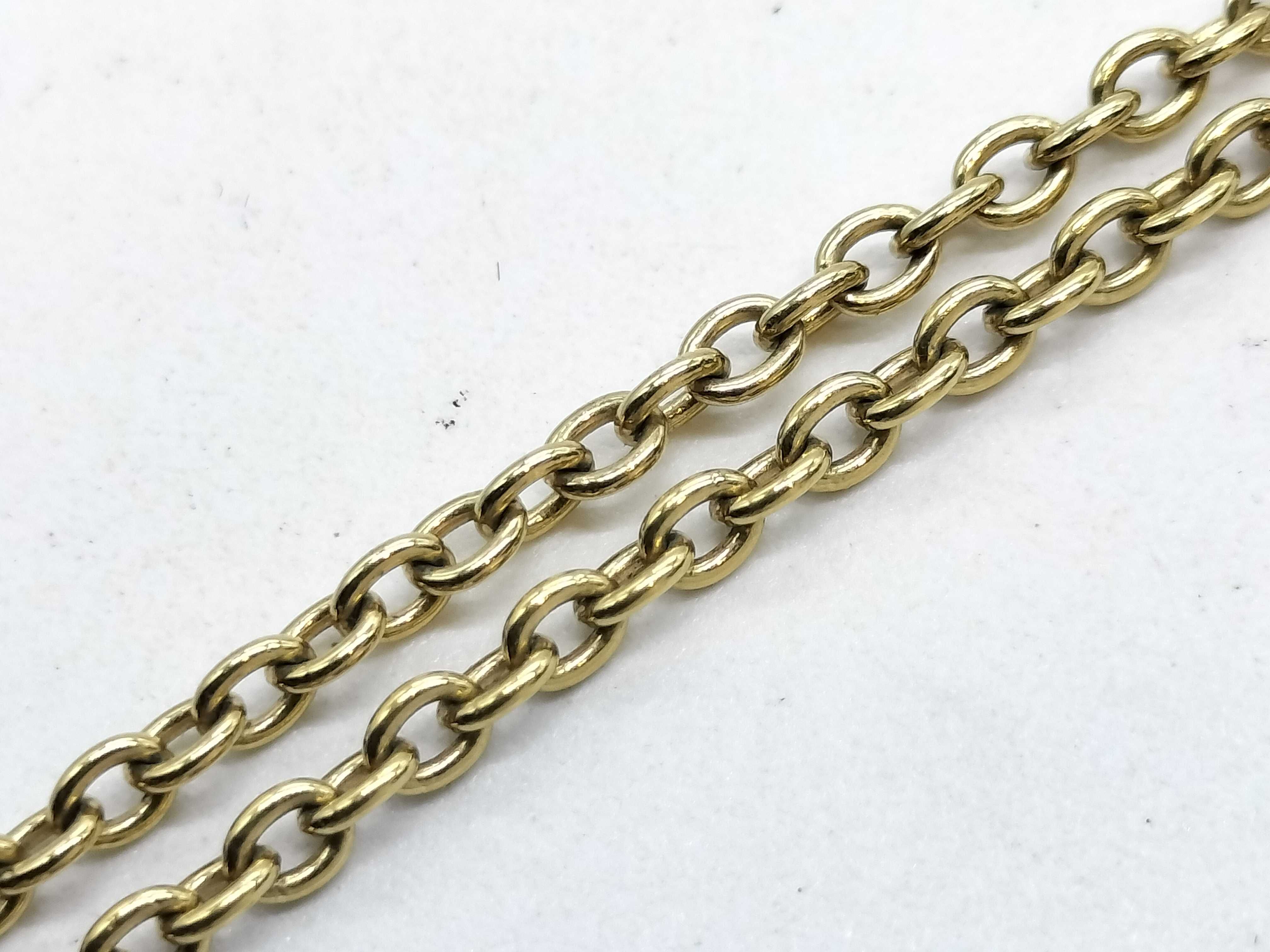 D logo gold necklace — view 8