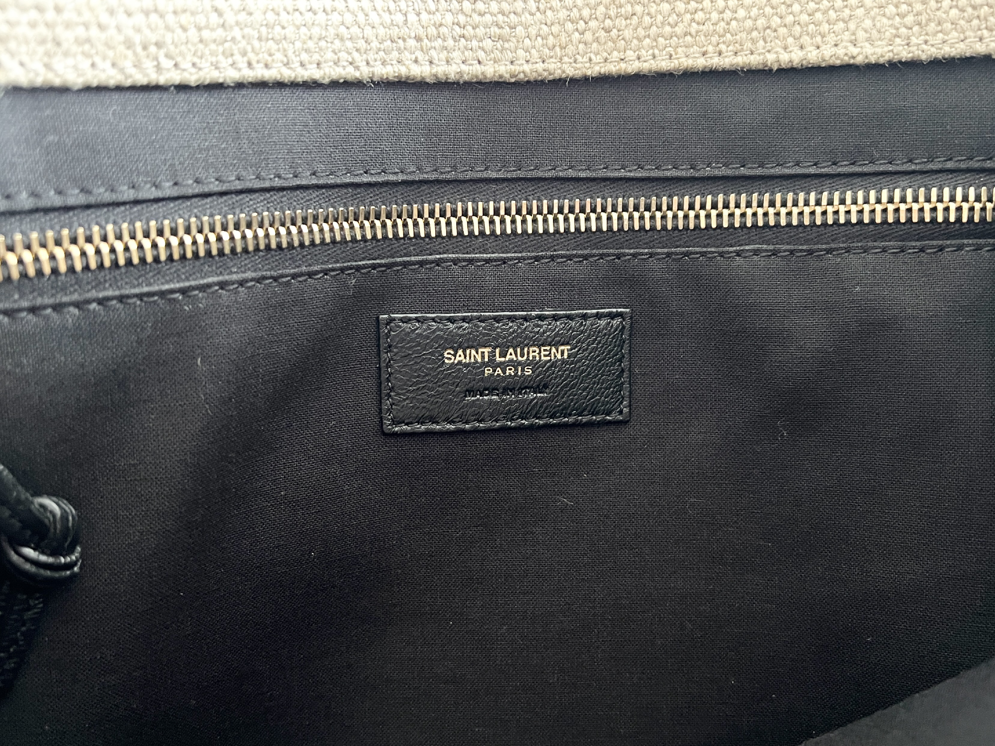 Rive Gauche Noé Canvas Leather Logo Tote Bag Handbag Tote Bag — view 6