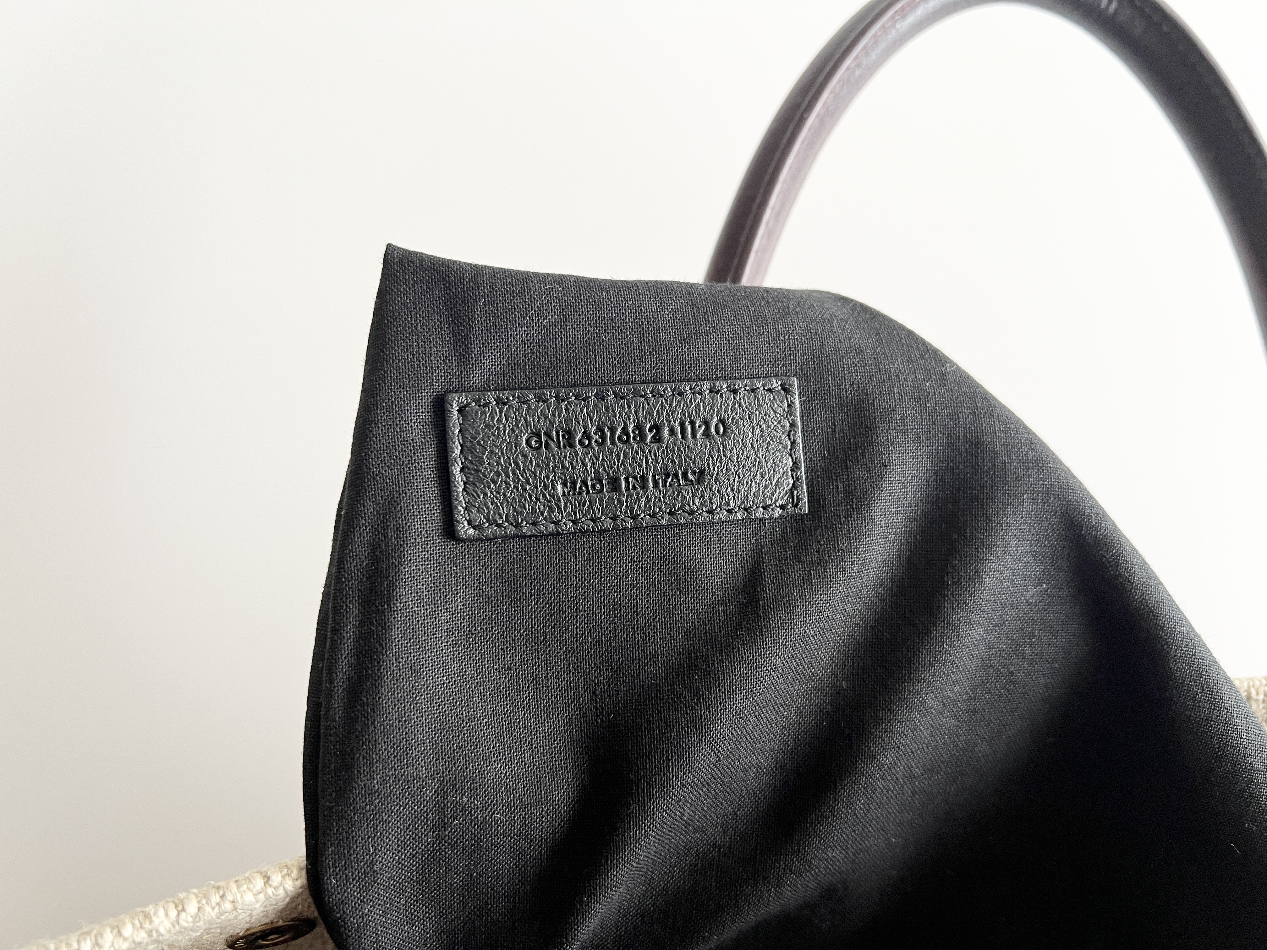 Rive Gauche Noé Canvas Leather Logo Tote Bag Handbag Tote Bag — view 7