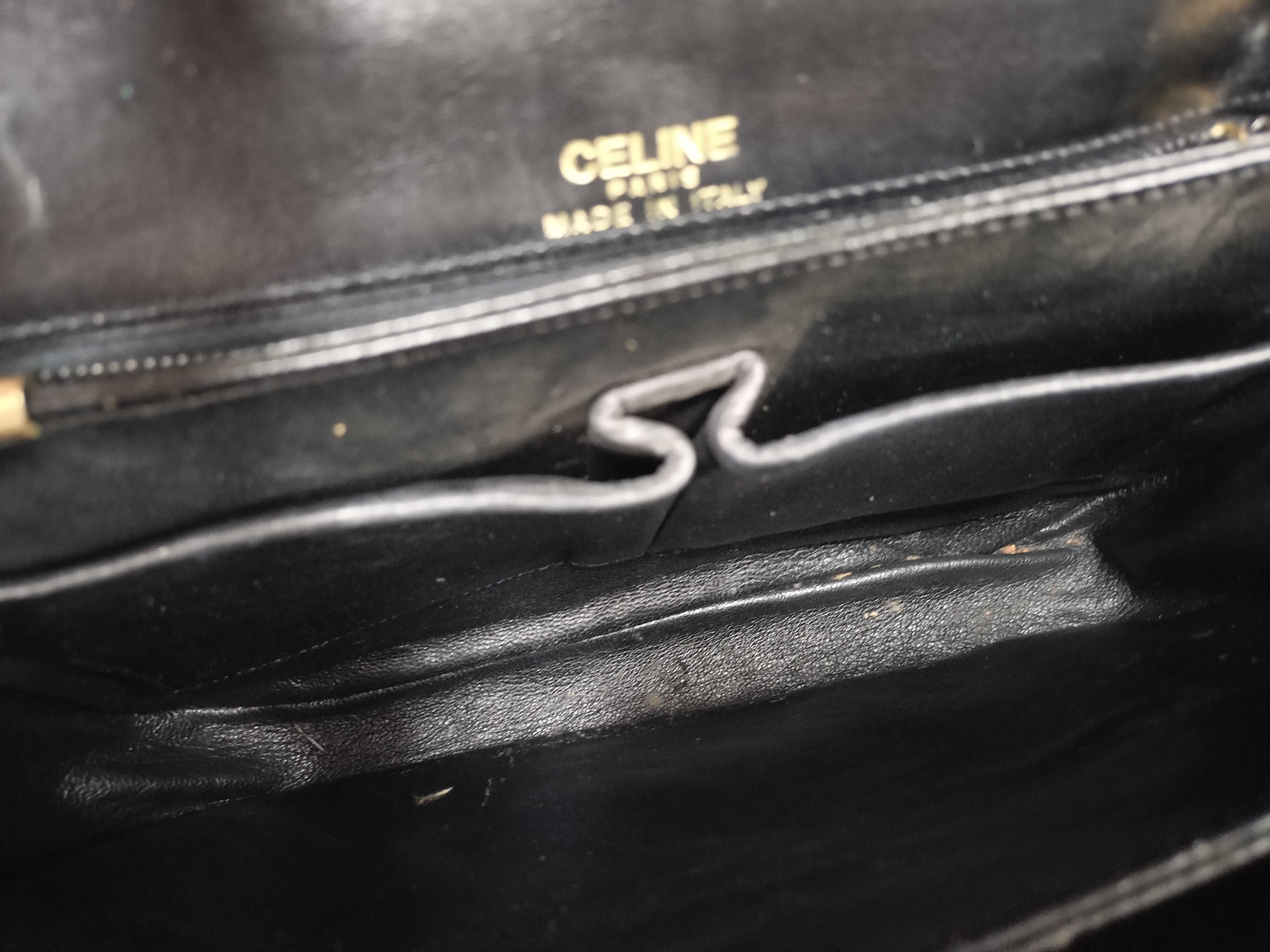 Carriage Hardware Shoulder Bag Black Leather Shoulder Bag — view 10