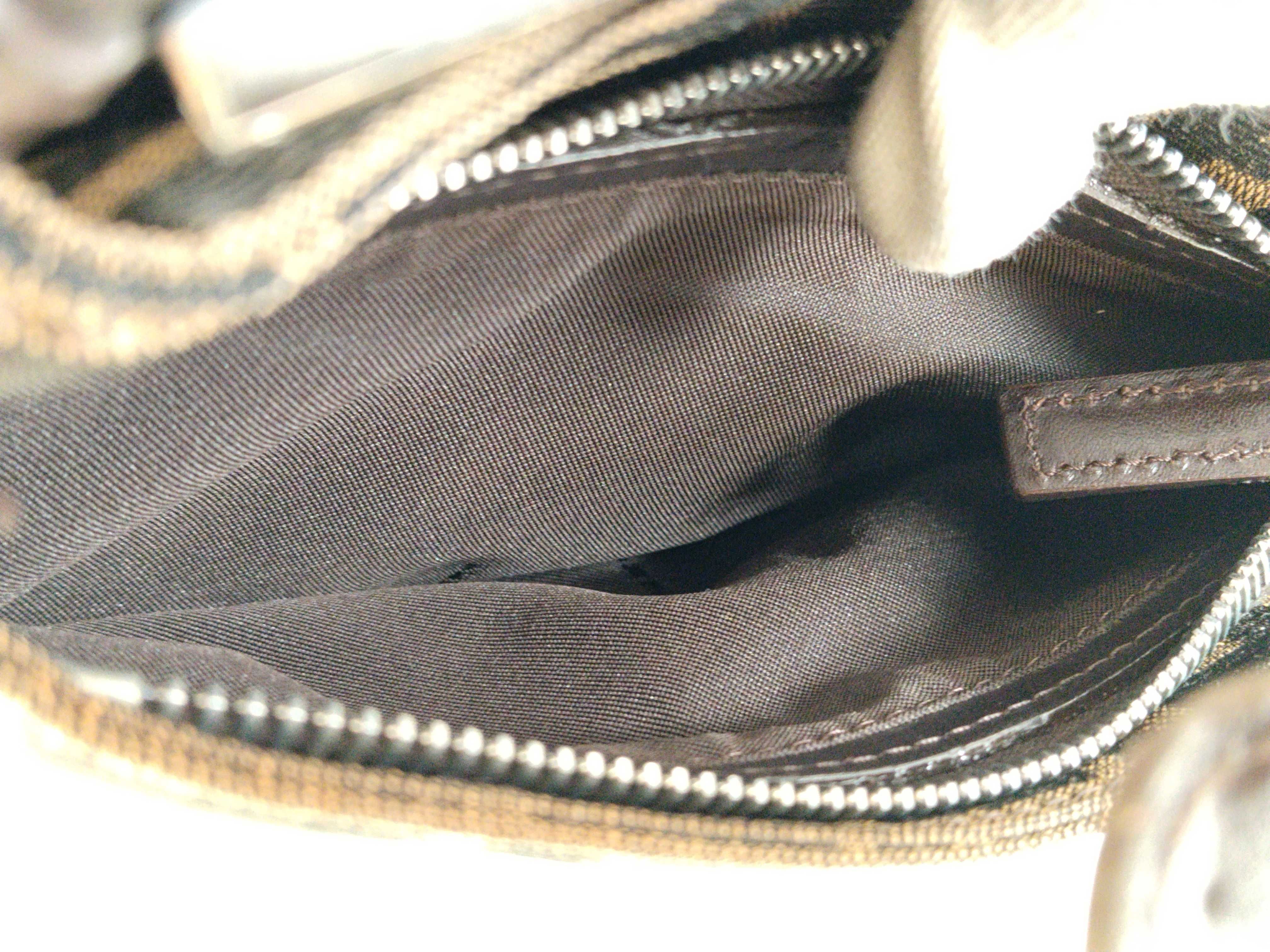 Zucca pattern Fendi Zucca handbag Canvas x leather handbag Brown handbag — view 12