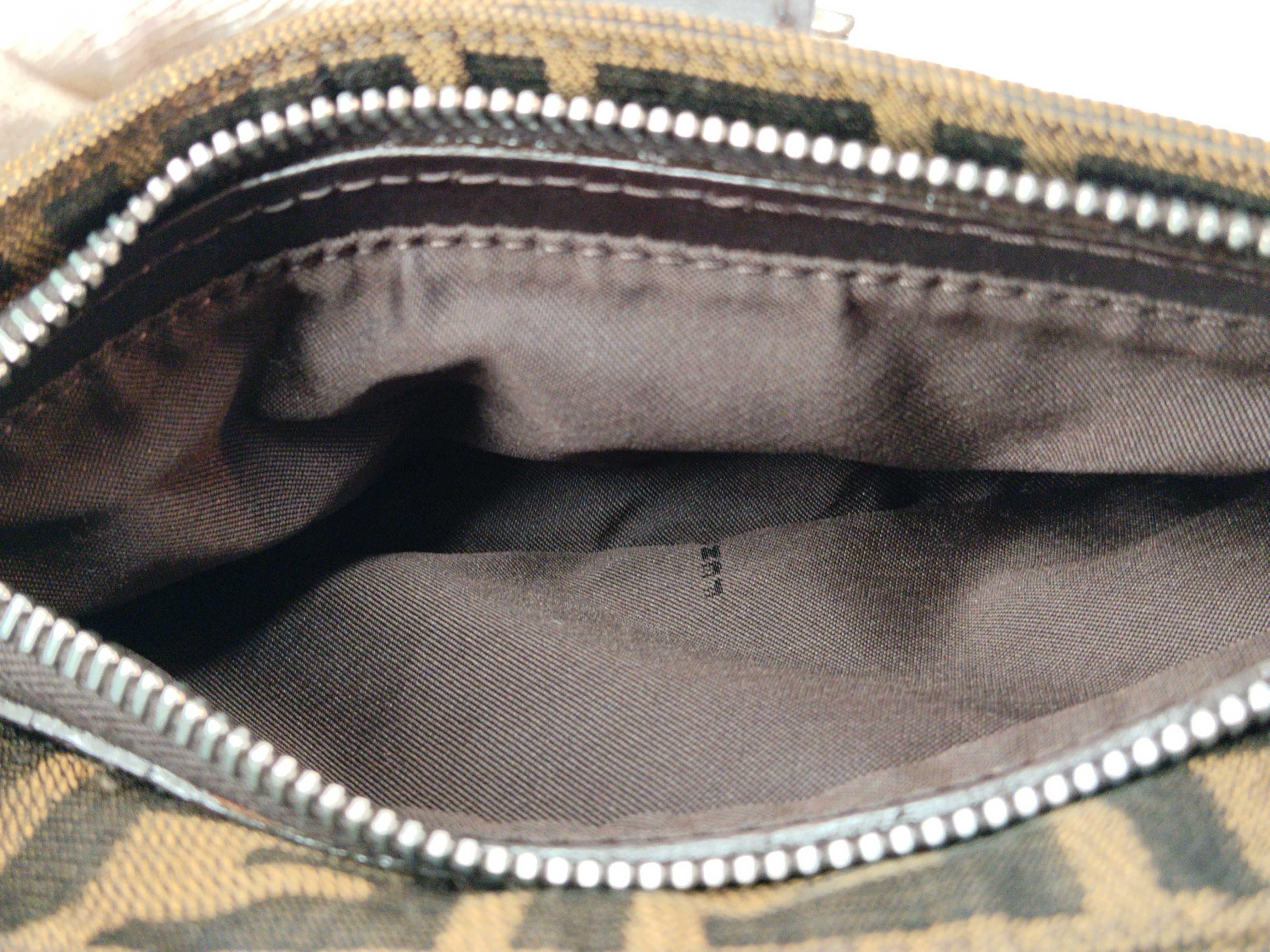 Zucca pattern Fendi Zucca handbag Canvas x leather handbag Brown handbag — view 13