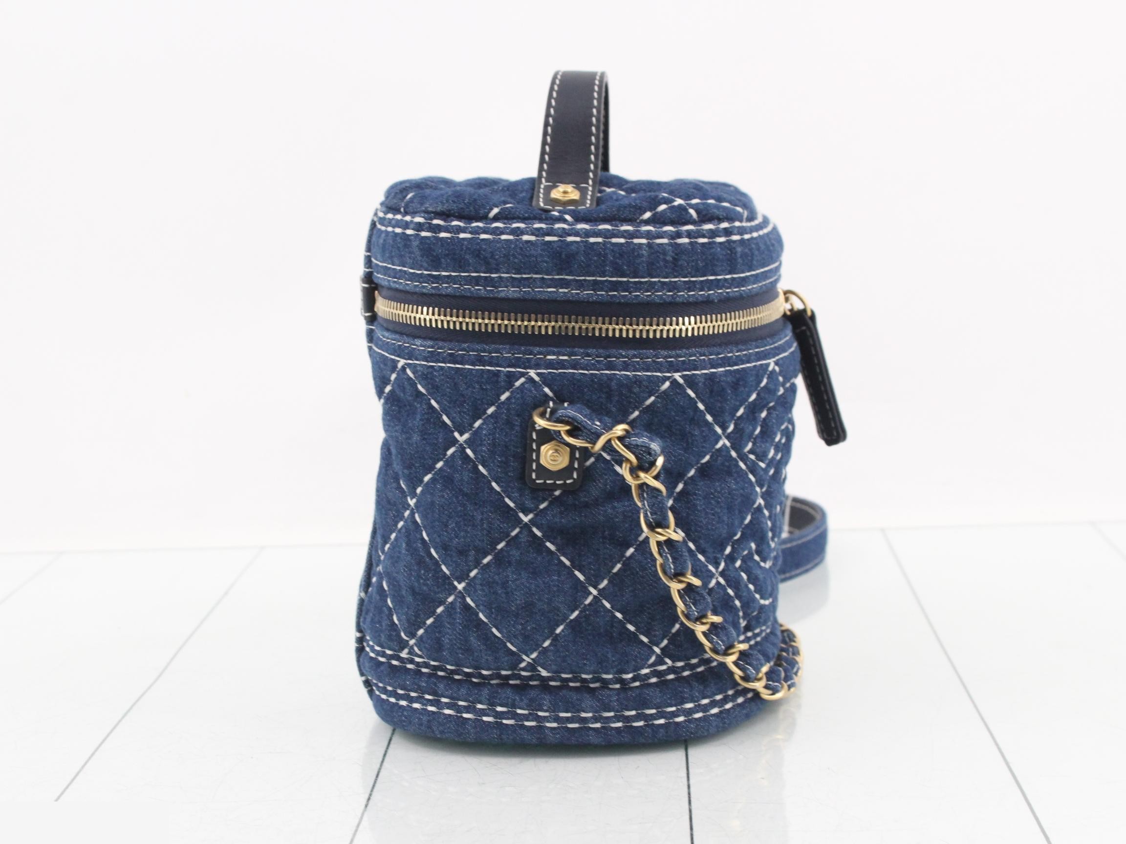 Denim Vanity Chain Shoulder Bag — view 4