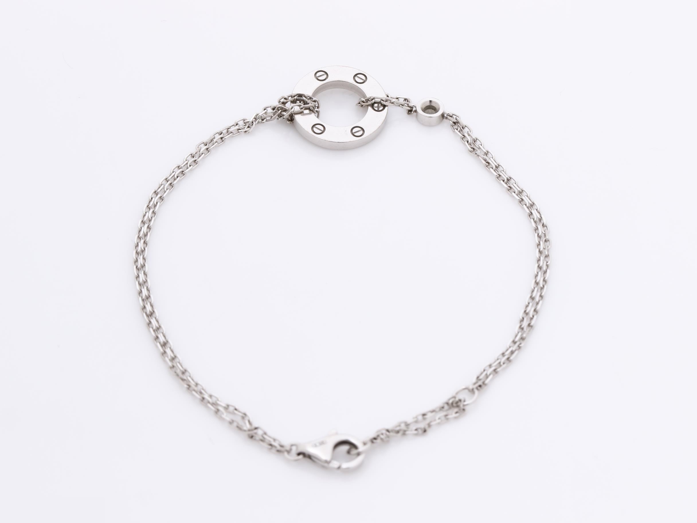Bracelet, 750WG, Diamond, 4.7g, 18cm — view 4
