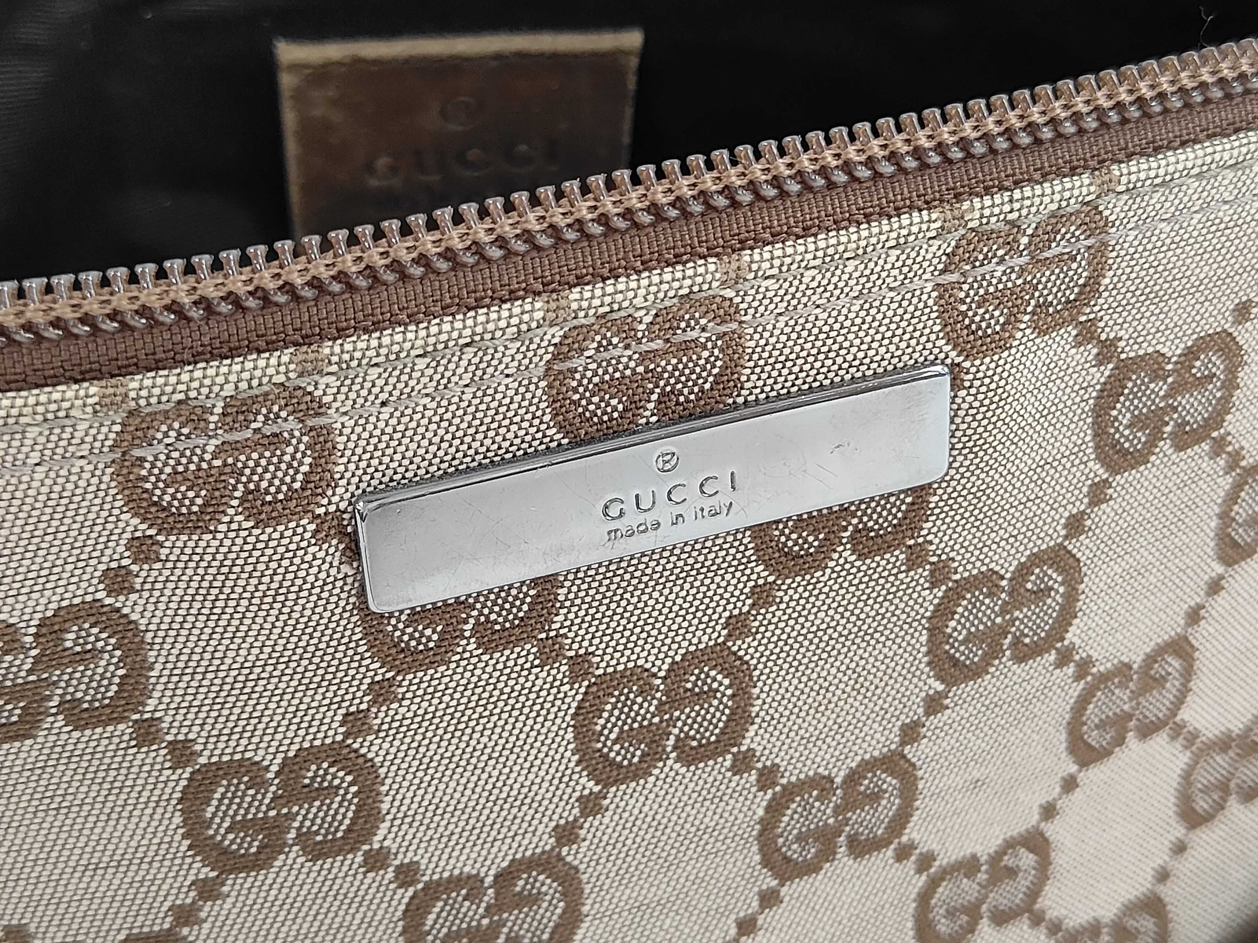 GG Canvas Handbag, Brown Shoulder Bag — view 10