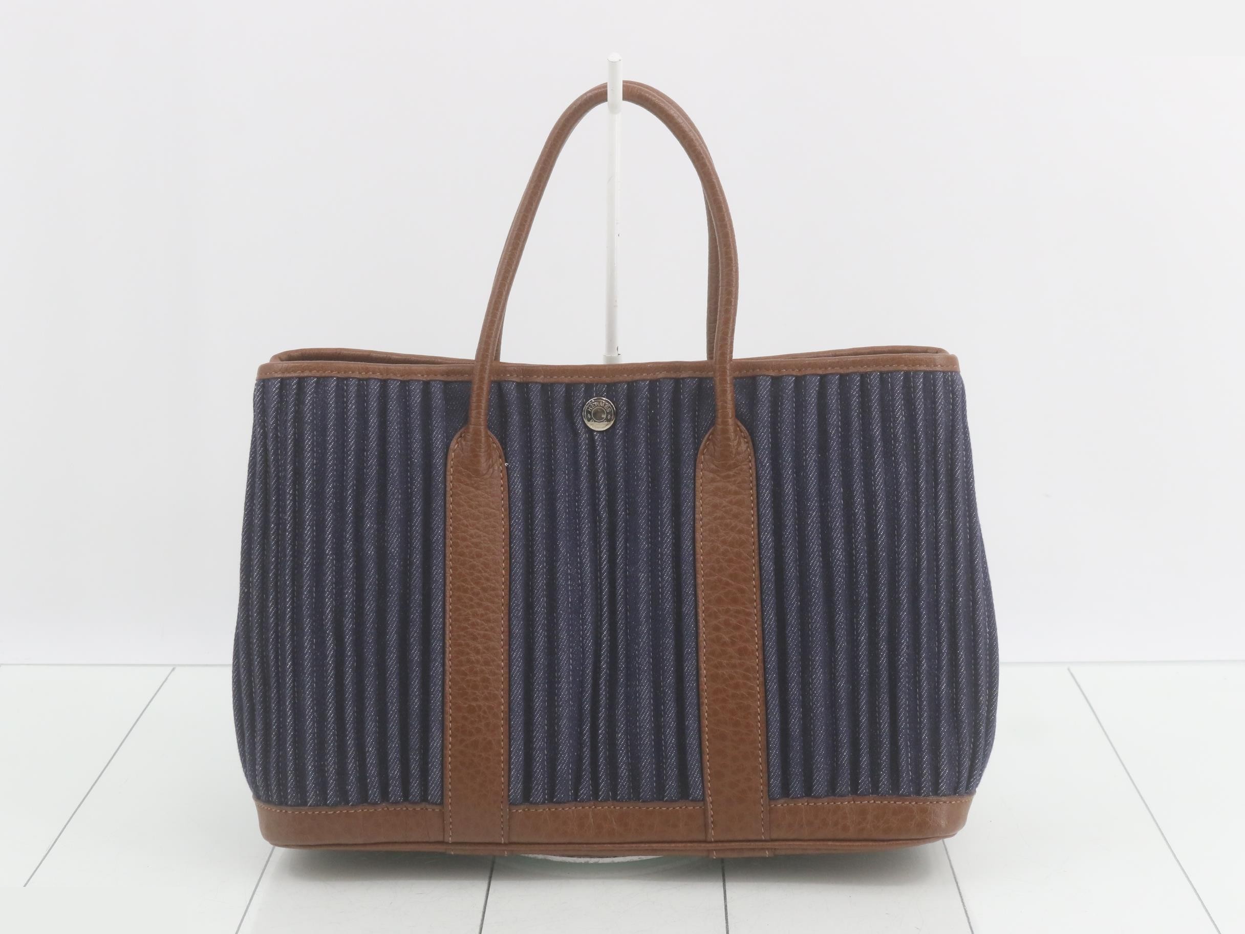 Garden Party TPM Toile Denim Canelé x Buffalo Navy x Brown