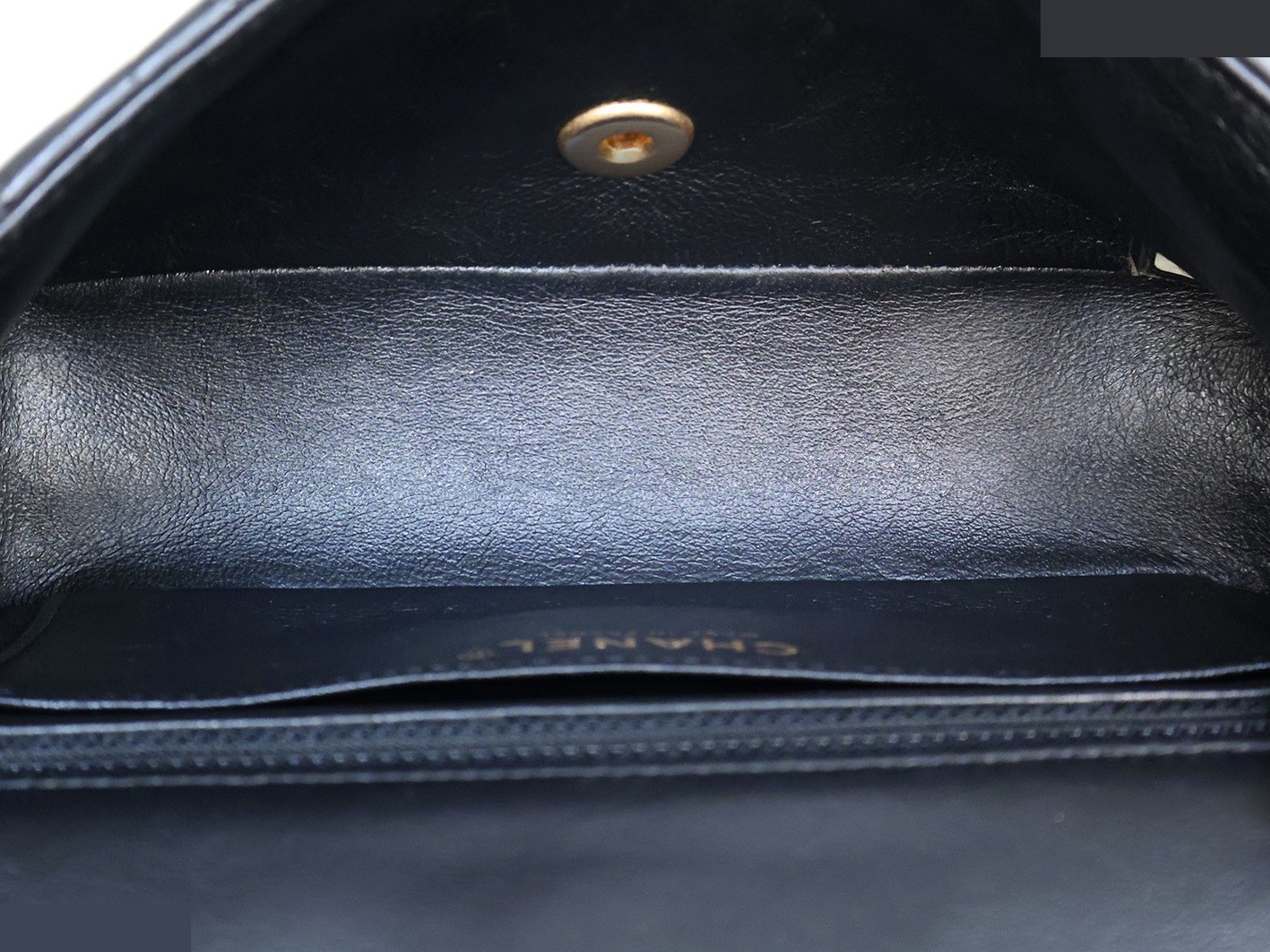 Mini Matelassé 20 Egypt Lambskin Chain Shoulder Bag, Black — view 12