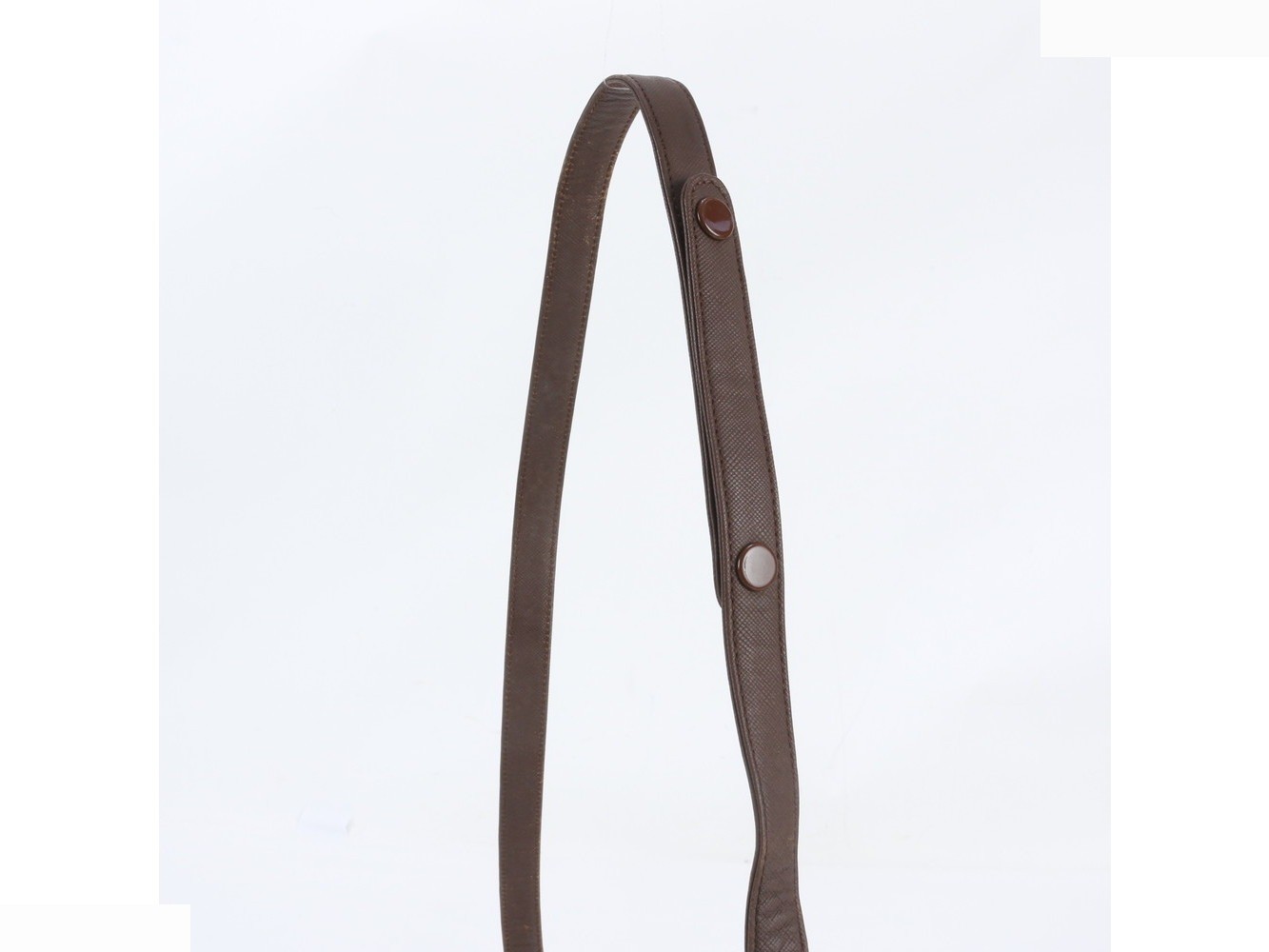Checkered canvas and leather 2-way shoulder bag — view 2