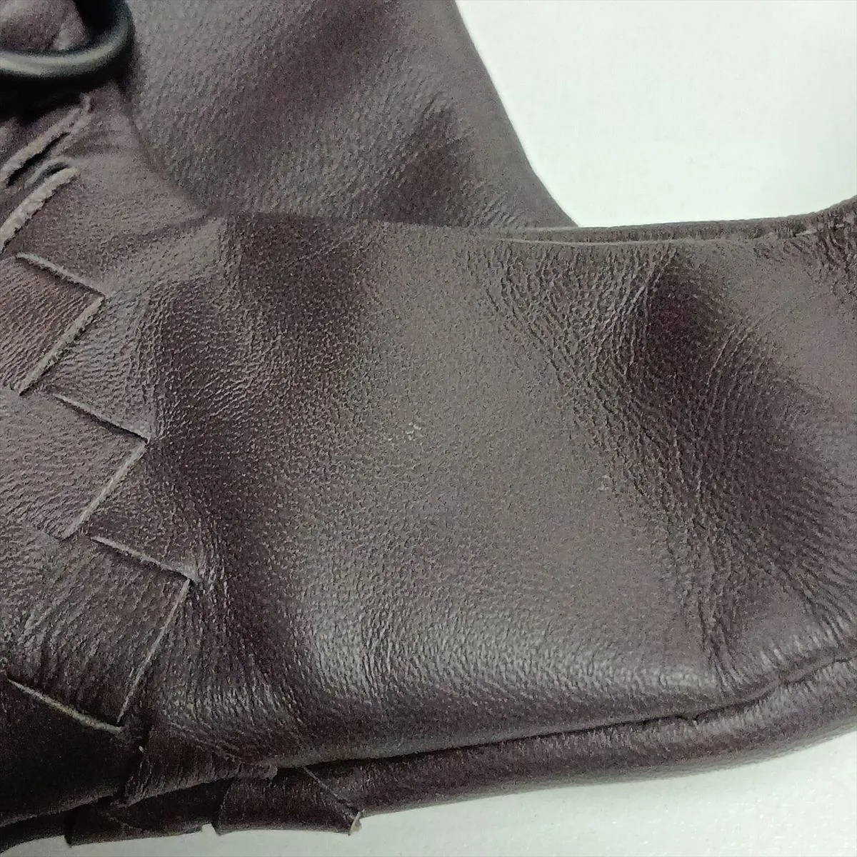 Intrecciato Campana Leather Shoulder Bag, Brown, with Mirror — view 13
