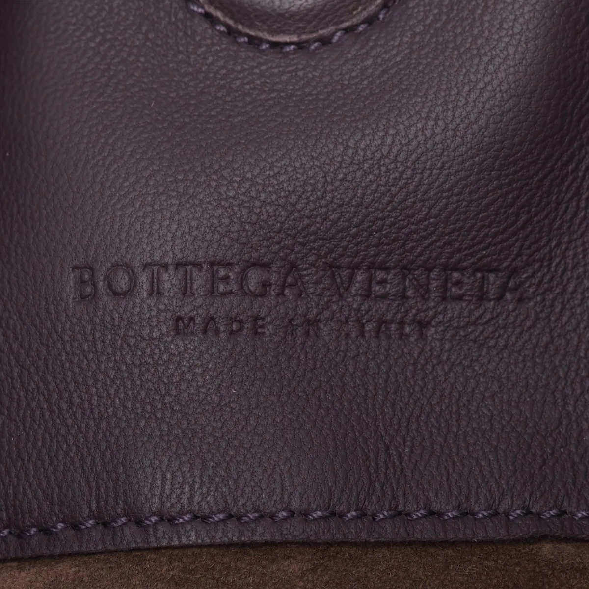 Intrecciato Campana Leather Shoulder Bag, Brown, with Mirror — view 9