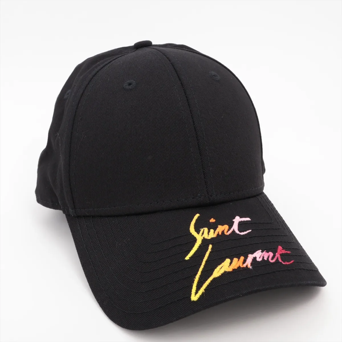 x New Era Logo Cap, Cotton, Black. Shows signs of wear, — view 2