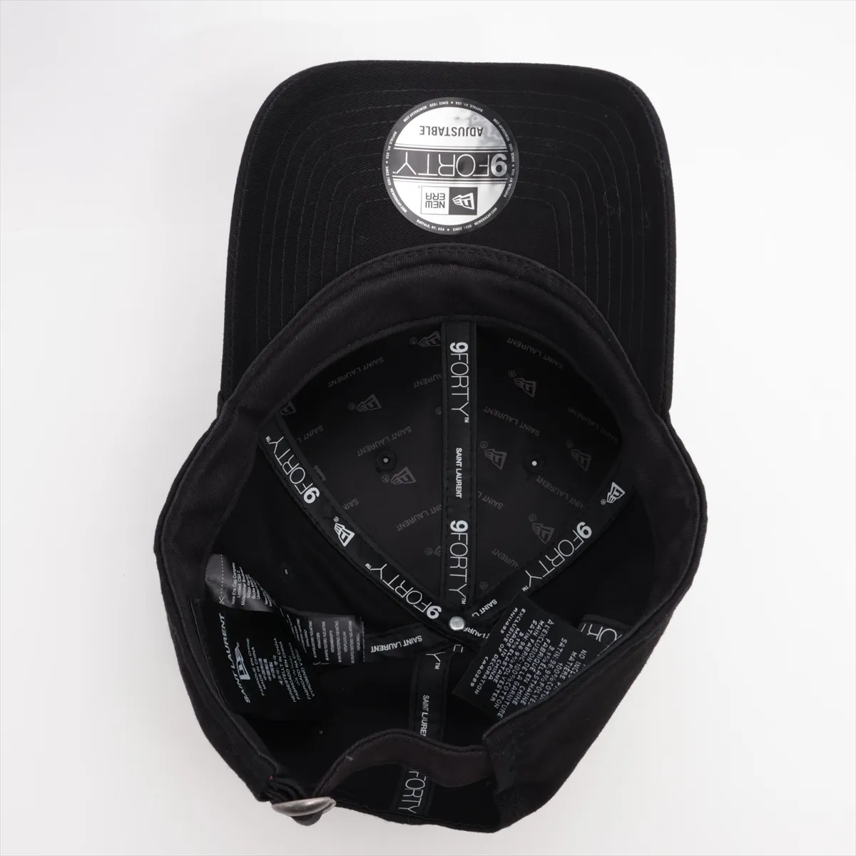 x New Era Logo Cap, Cotton, Black. Shows signs of wear, — view 4