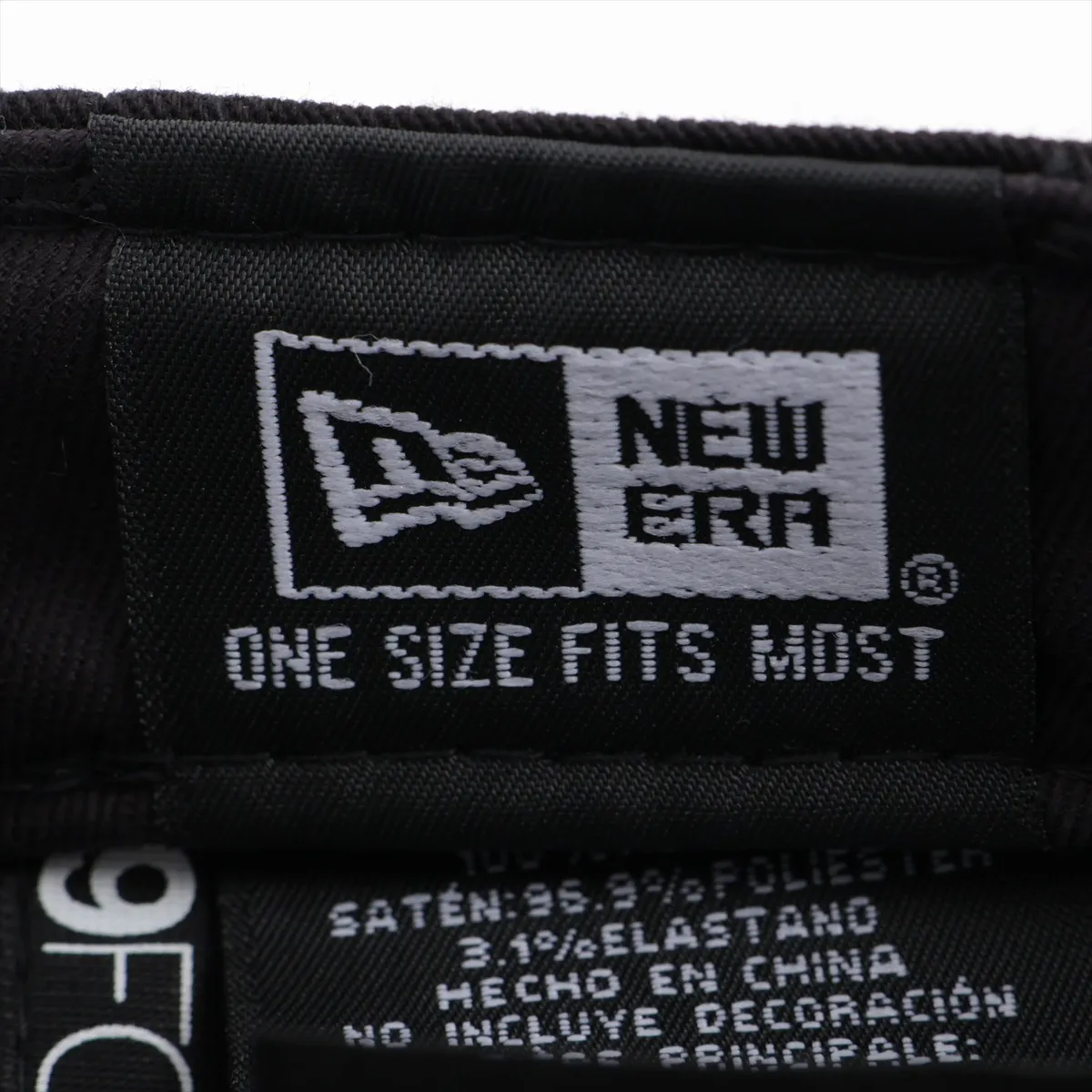 x New Era Logo Cap, Cotton, Black. Shows signs of wear, — view 5