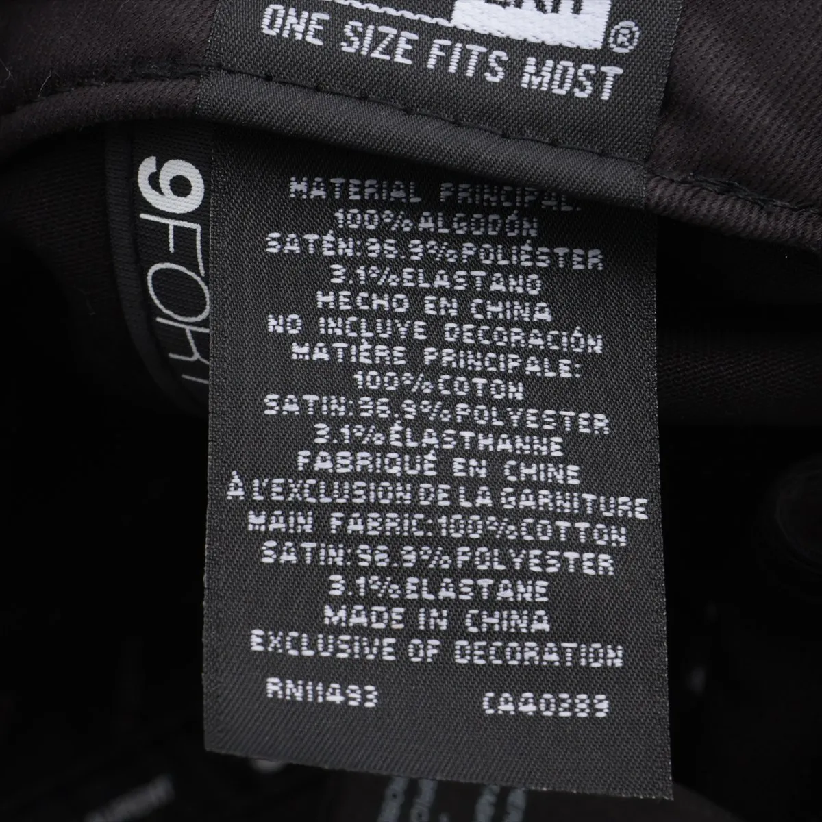 x New Era Logo Cap, Cotton, Black. Shows signs of wear, — view 6