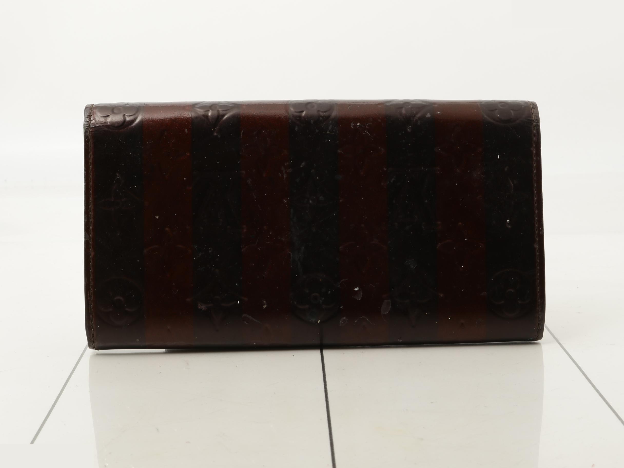 Vernis Portefeuille Sarah Amarante Rayures Bi-fold Long Wallet — view 2