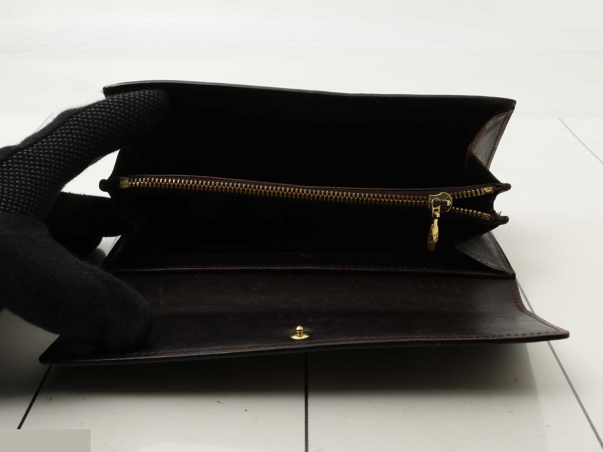 Vernis Portefeuille Sarah Amarante Rayures Bi-fold Long Wallet — view 4