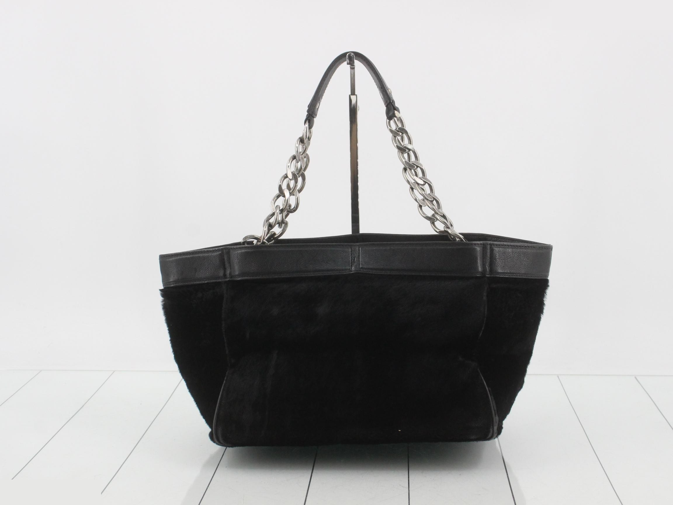 Calfskin Coco Mark Chain Tote Bag — view 2